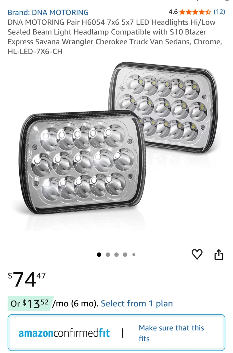 LED Headlights Pair