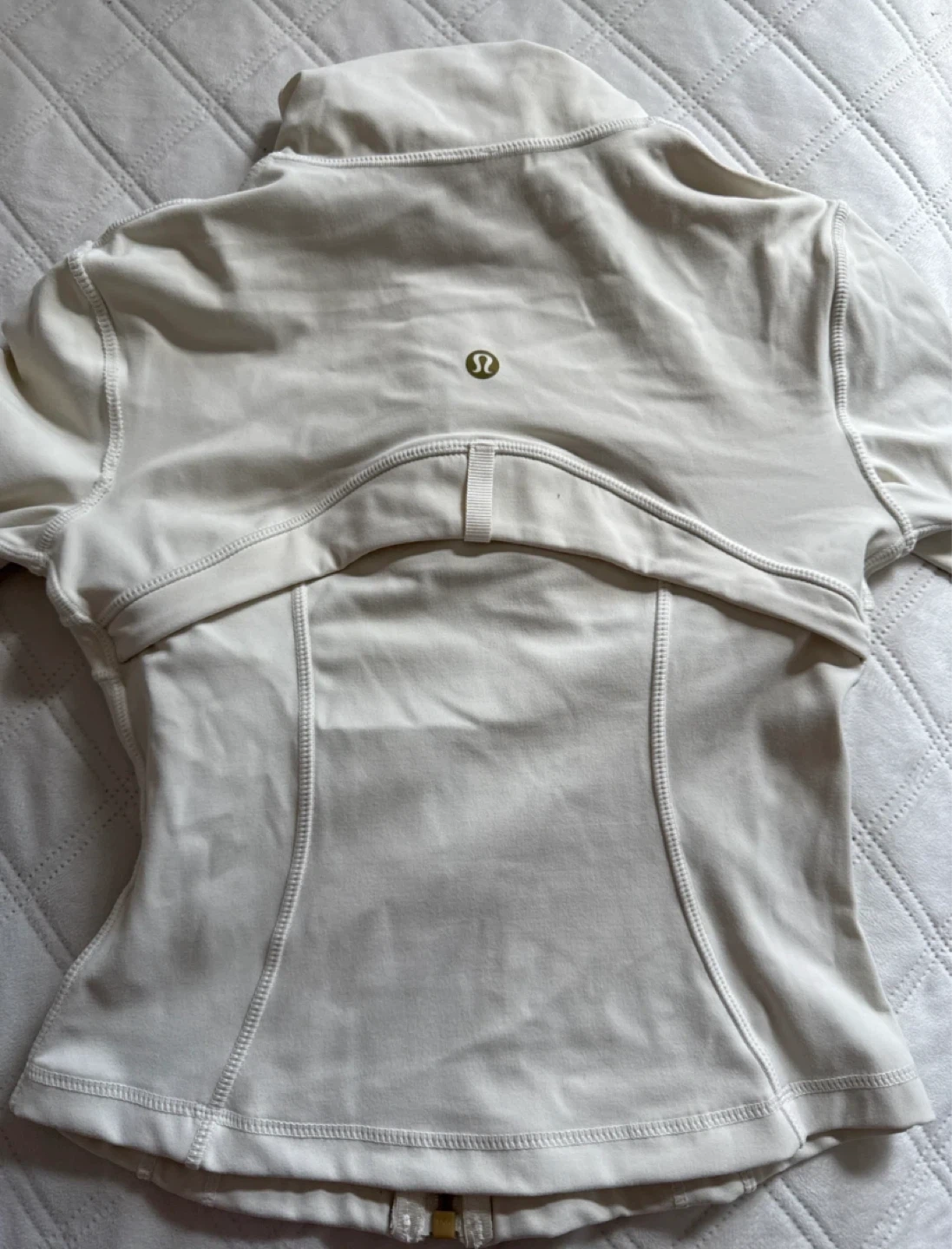 Lululemon define jacket gold zipper ivory white