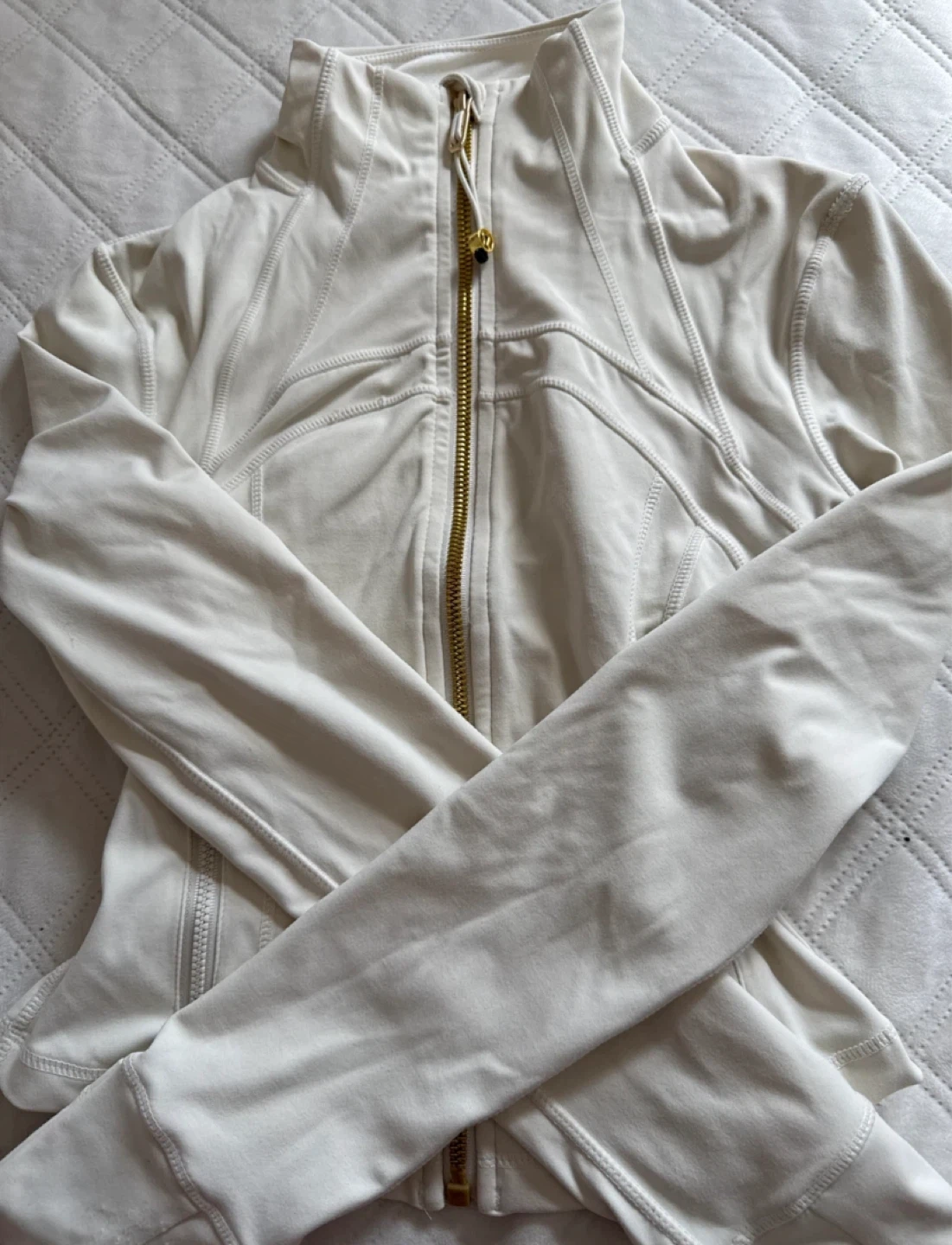 Lululemon define jacket gold zipper ivory white - photo 2