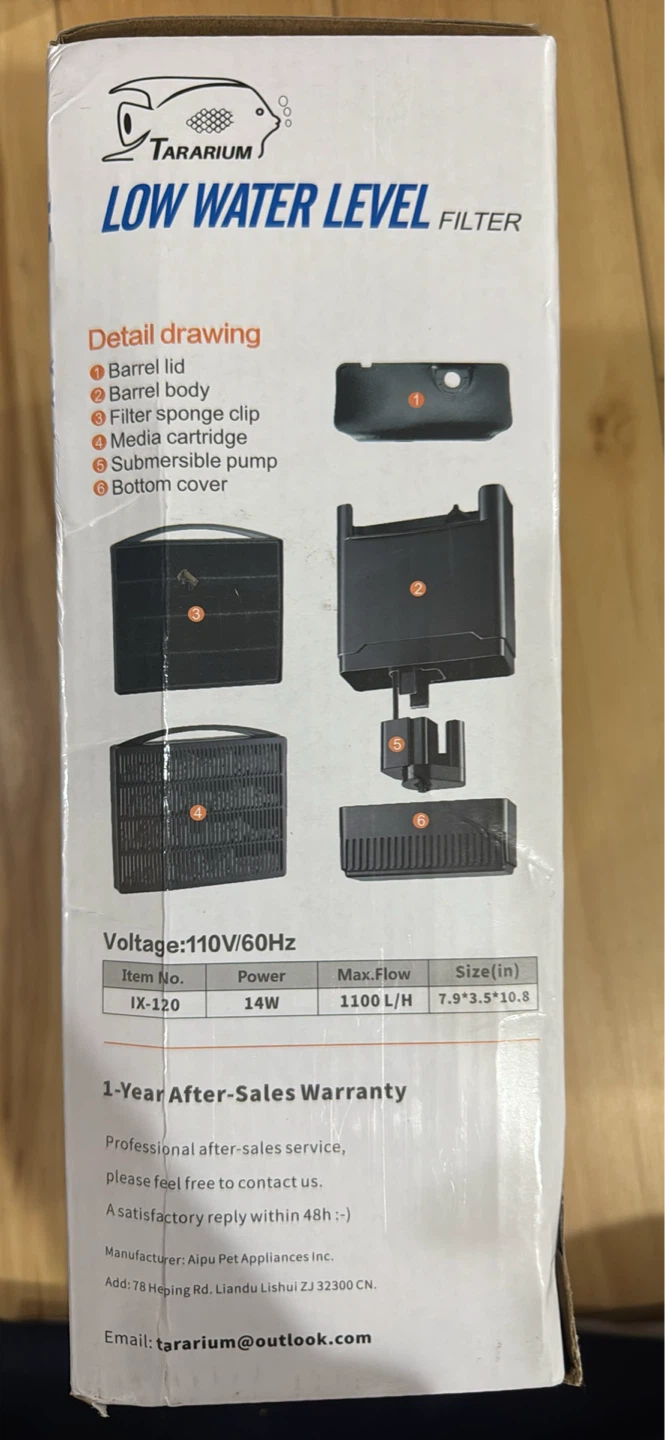 Tararium IX-120 Low Water Level Filter - photo 3