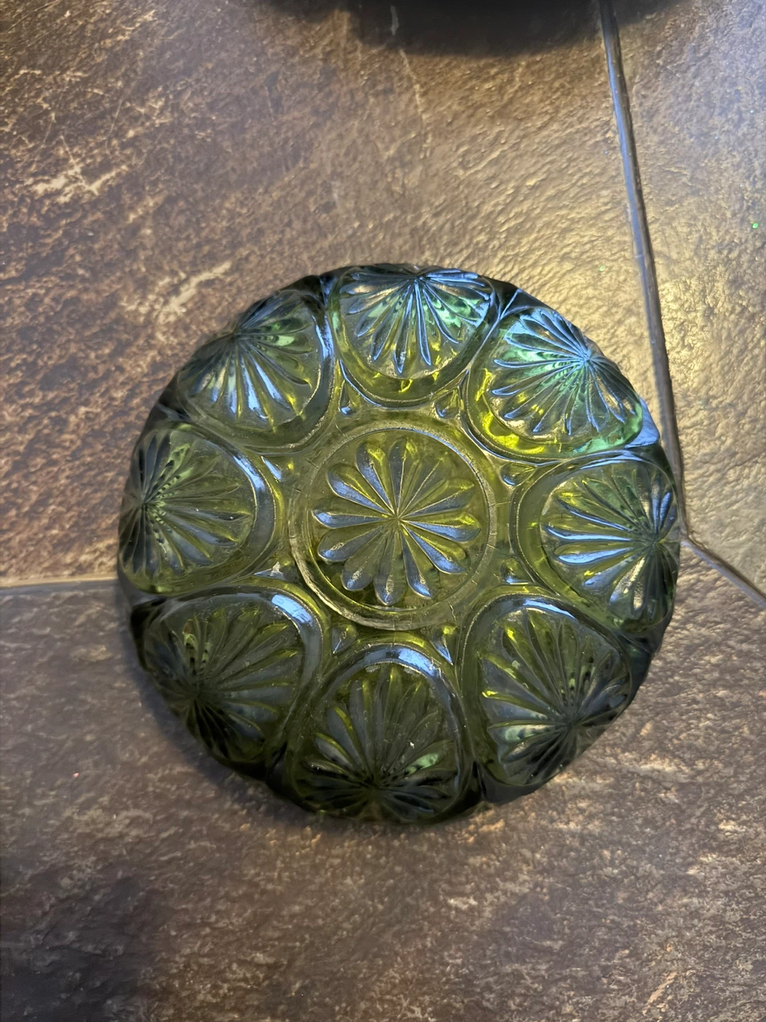 VTG Anchor Hocking Serving Bowl Green Glass - photo 2