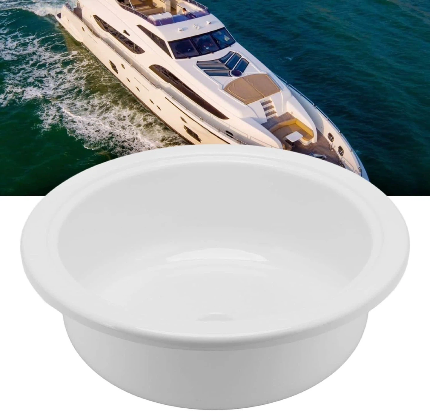 White Round Sink 375x130mm - photo 3