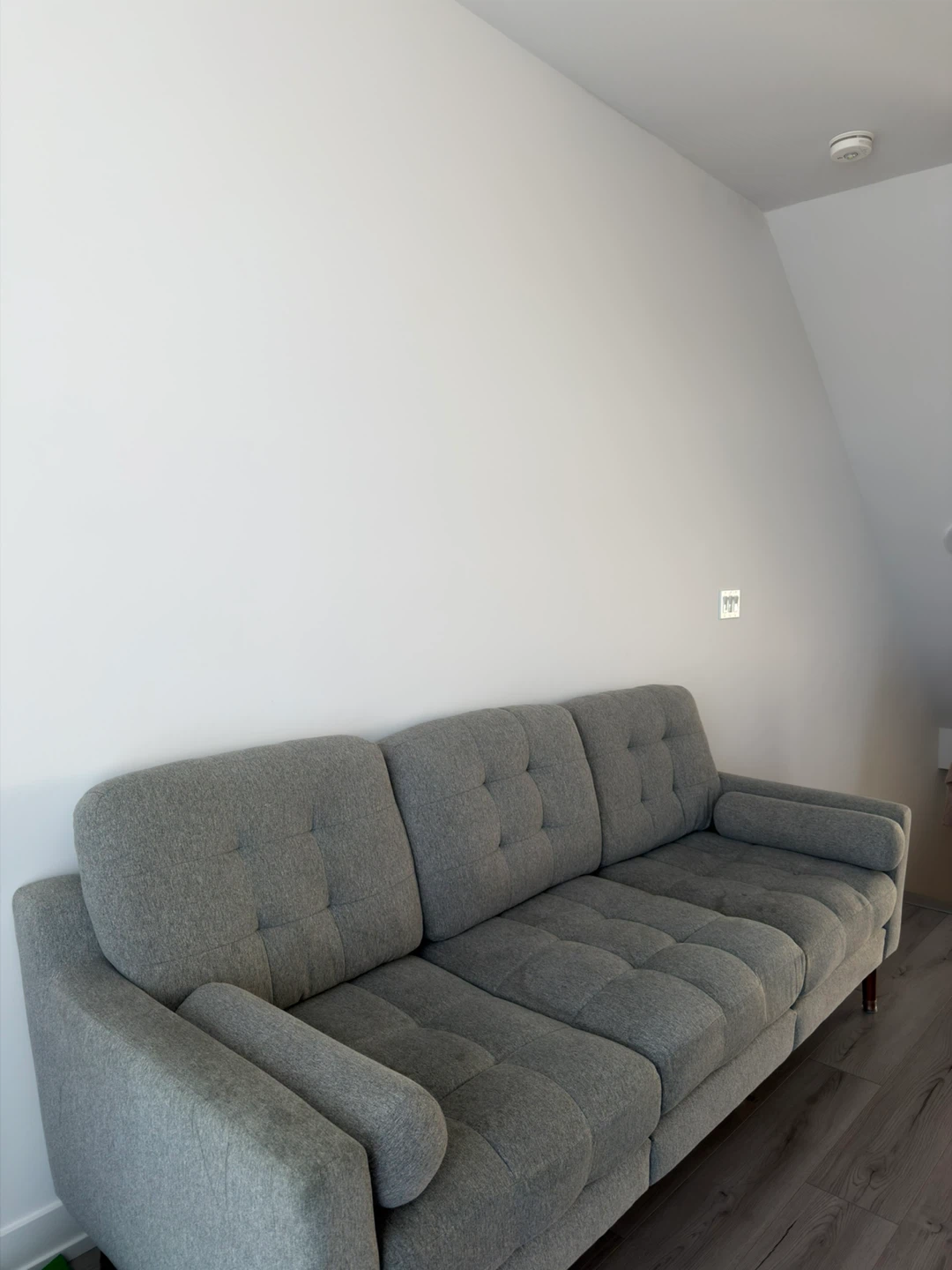 The Brick - Grey Tufted Modular Sofa with Bolster Arms