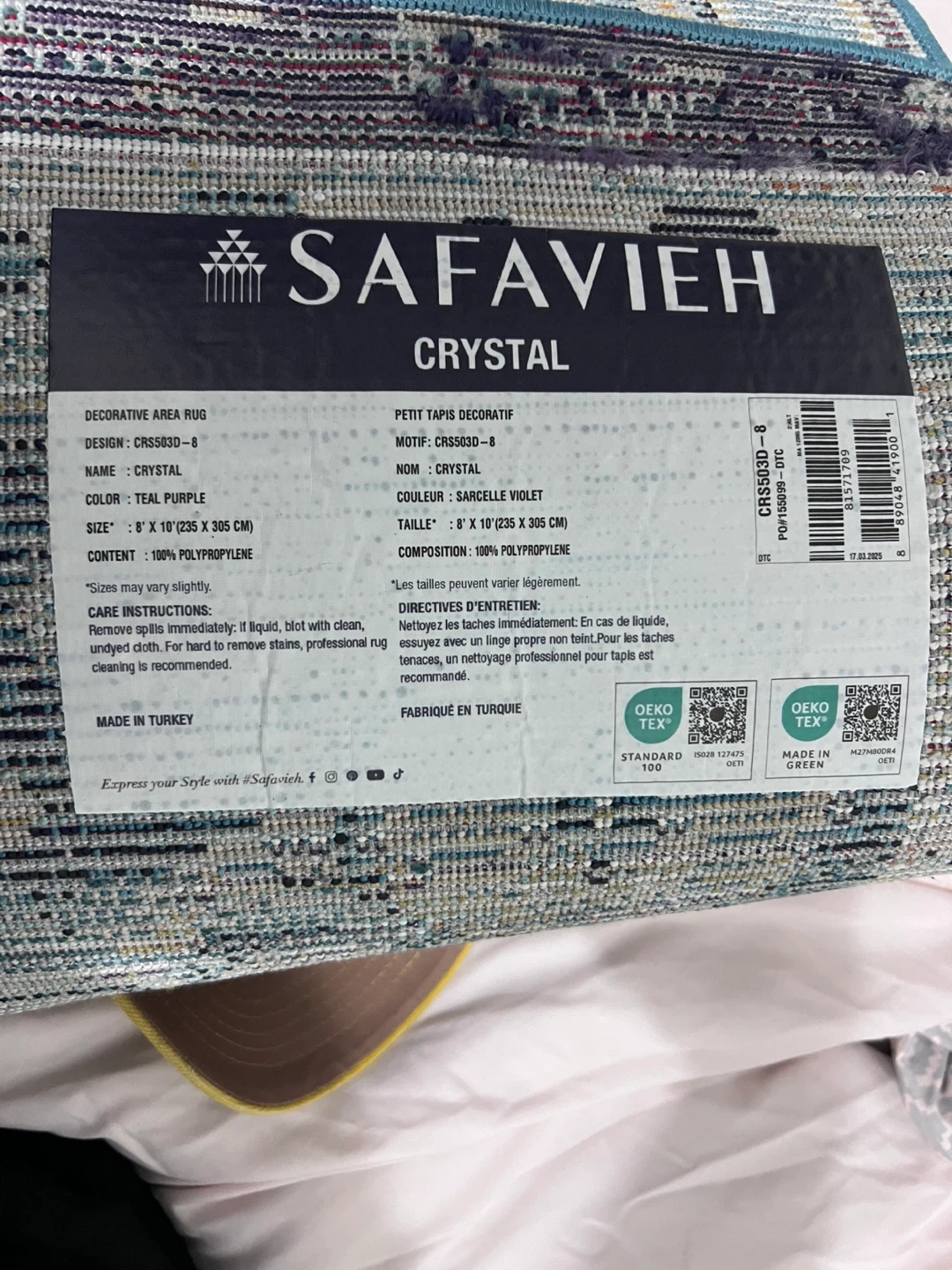Safavieh Crystal Decorative Area Rug 8' x 10' - photo 3