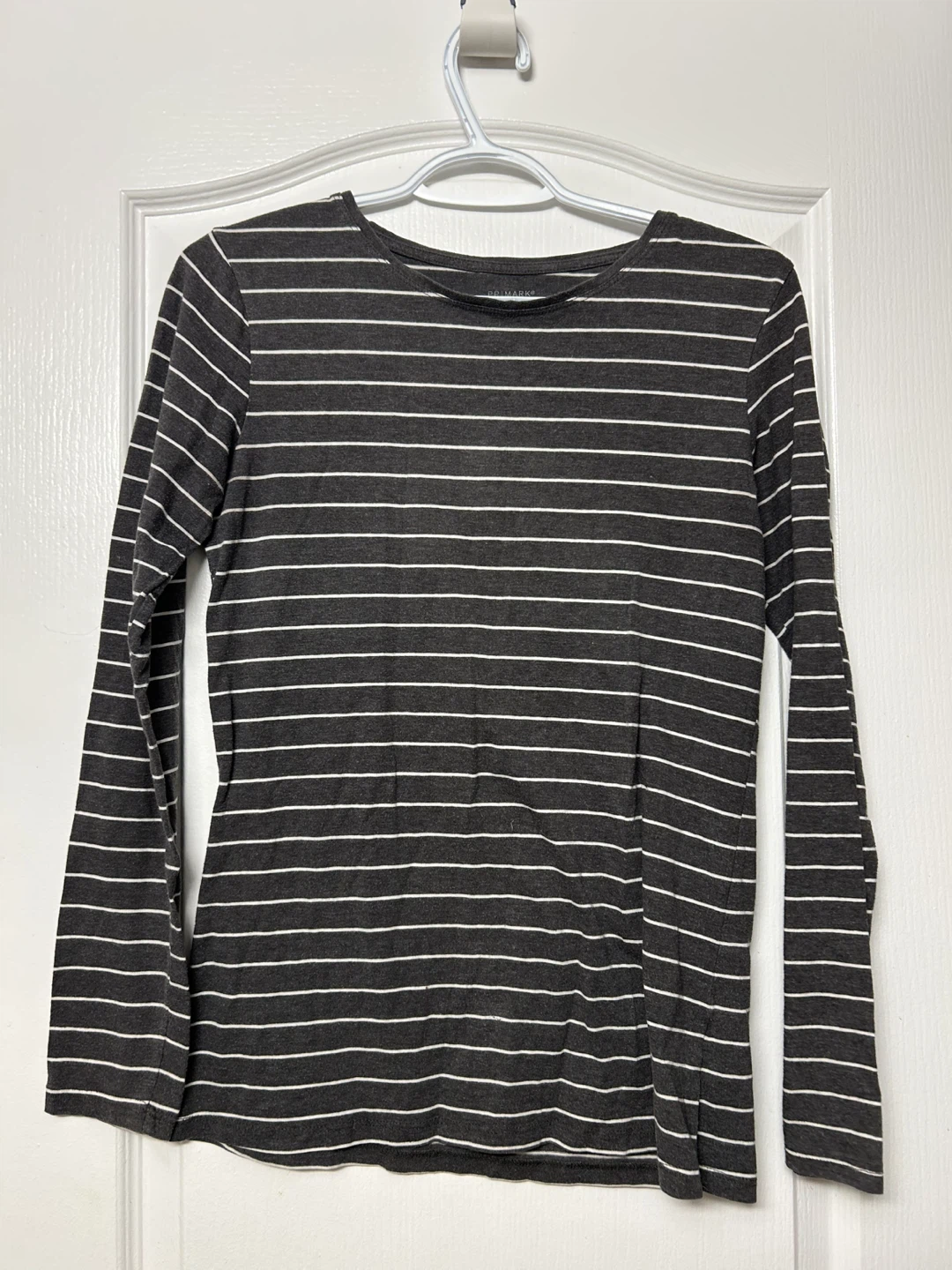 Grey Striped Long Sleeve Shirt