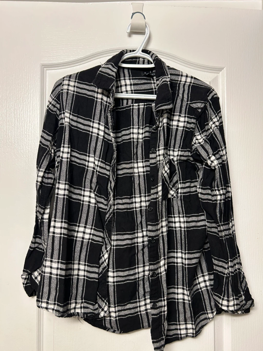 Black Plaid Flannel Shirt