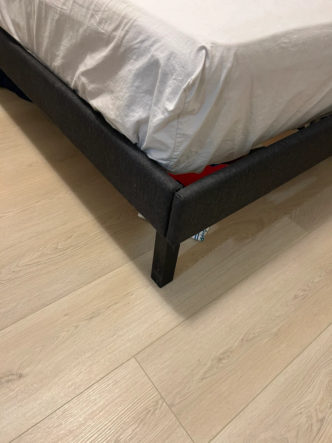 Dark Grey Upholstered Bed Frame - photo 2
