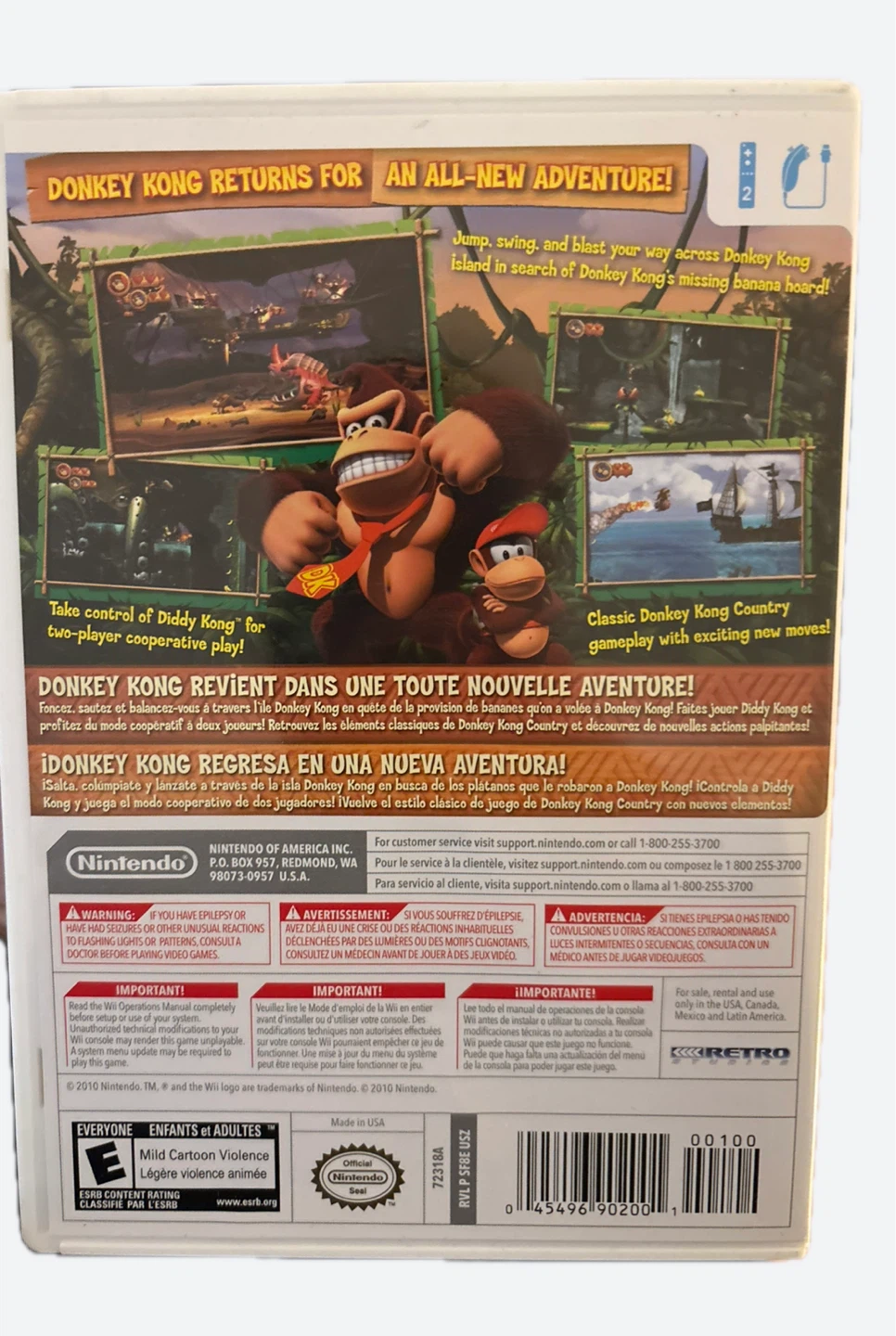 Wii Donkey Kong Country Returns Video Game - photo 3