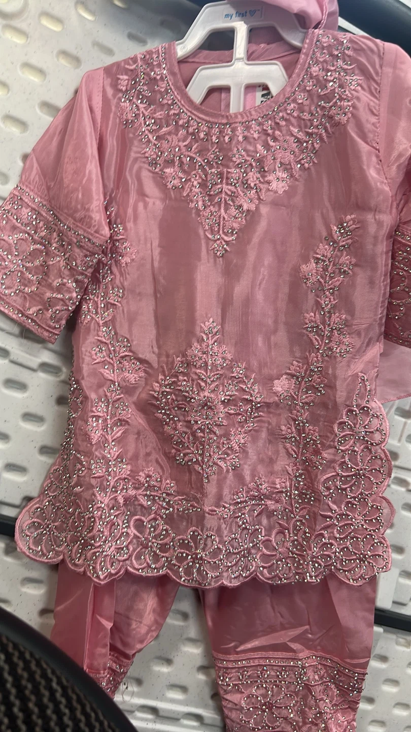 Kids' Pink Embroidered Salwar Kameez - photo 2