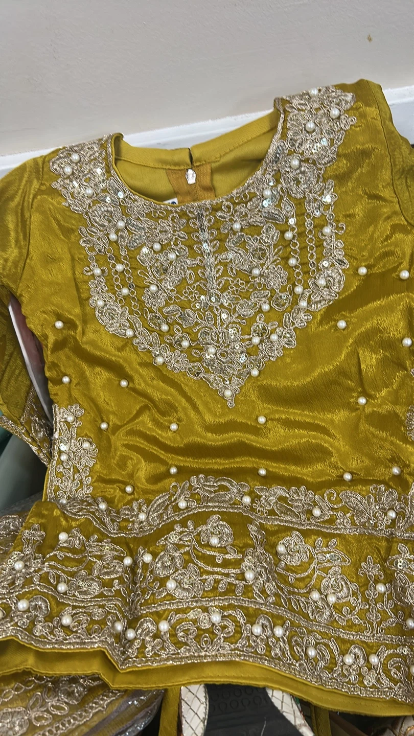 Kids' Pink Embroidered Salwar Kameez