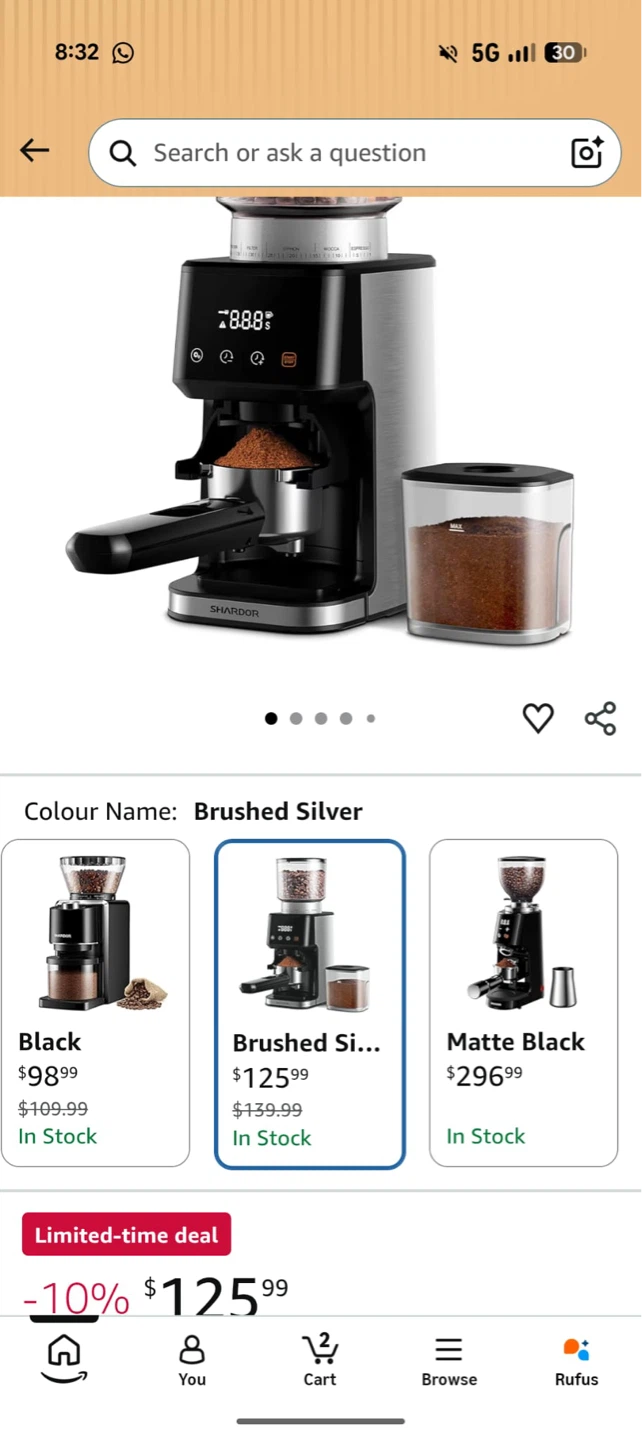 SHARDOR Burr Coffee Grinder - photo 2