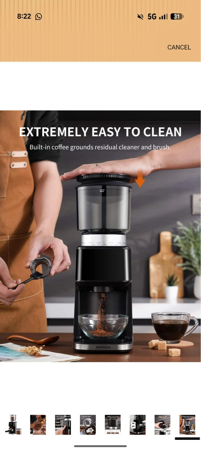 SHARDOR Burr Coffee Grinder