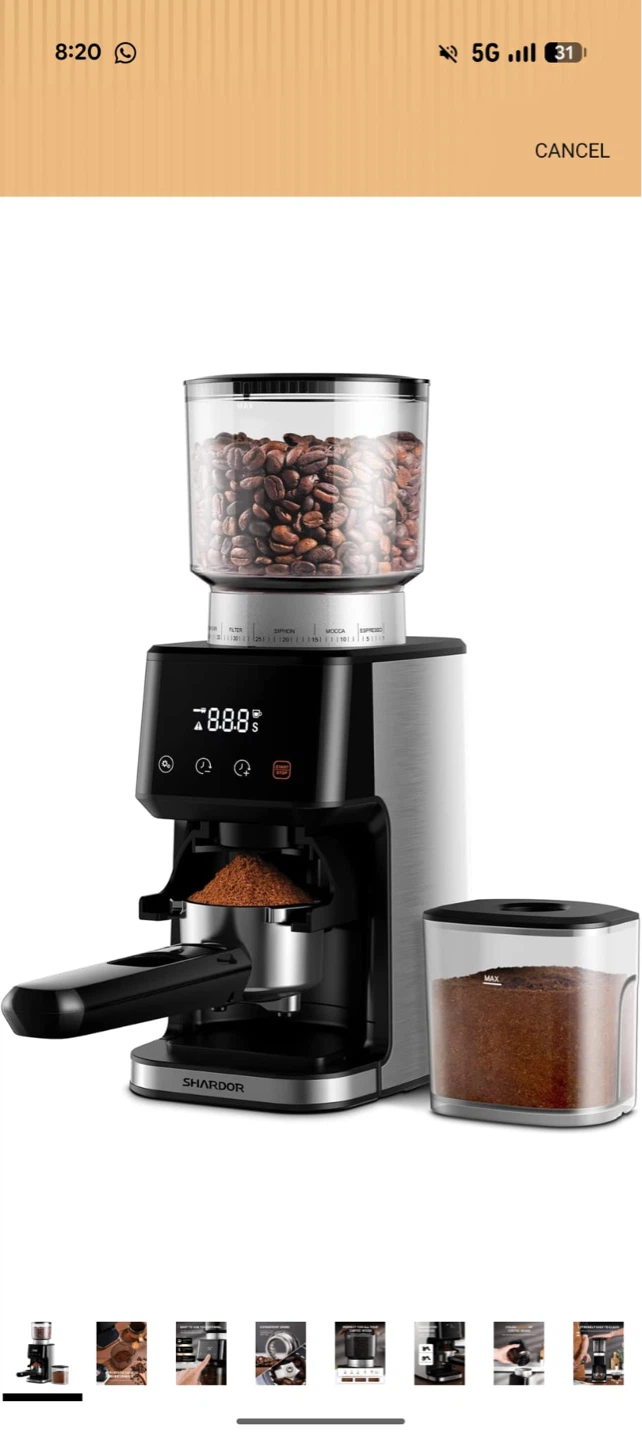 SHARDOR Burr Coffee Grinder - photo 4