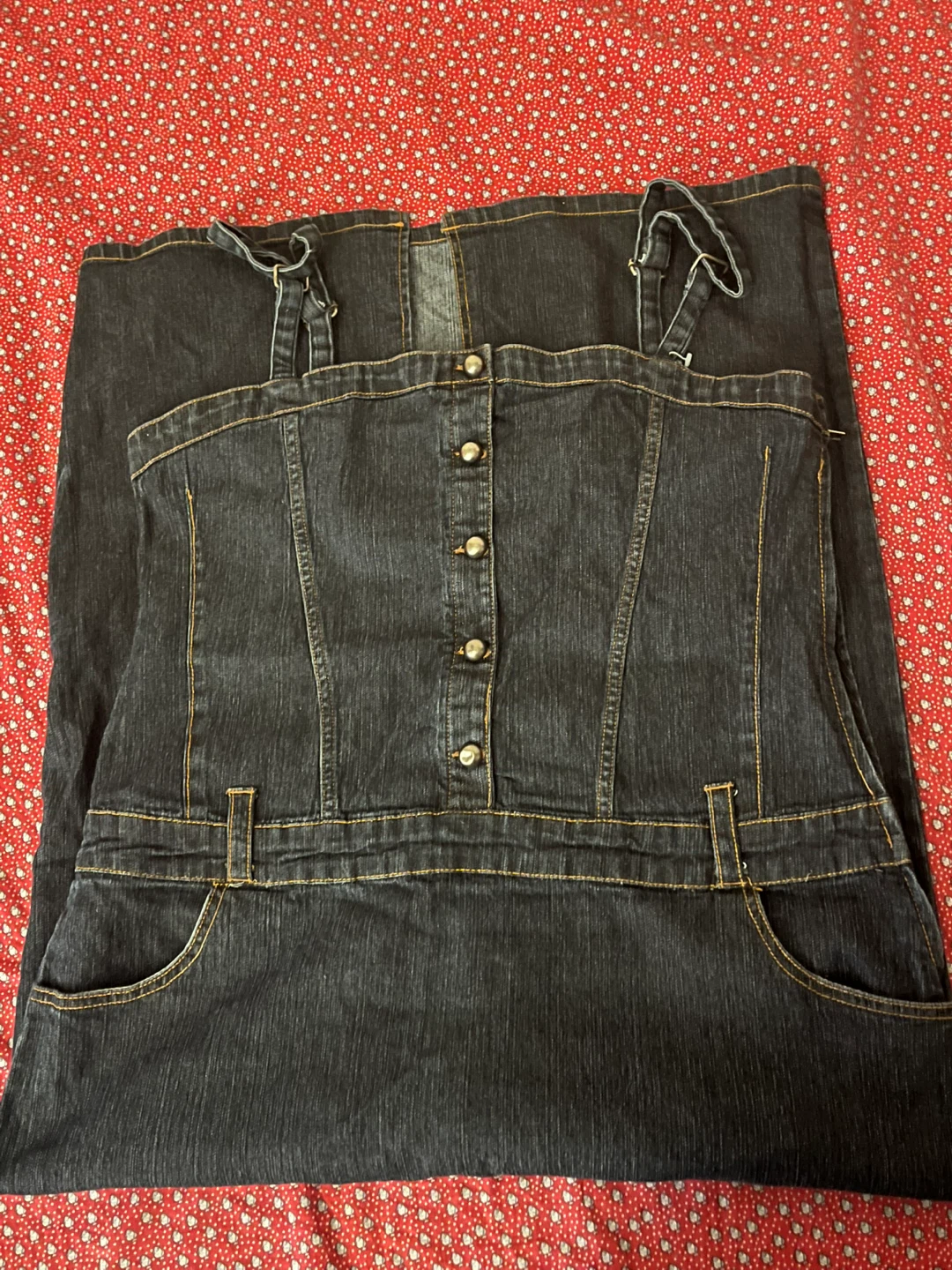 Jamie Nicole denim pinafore dress - size 16 - photo 4