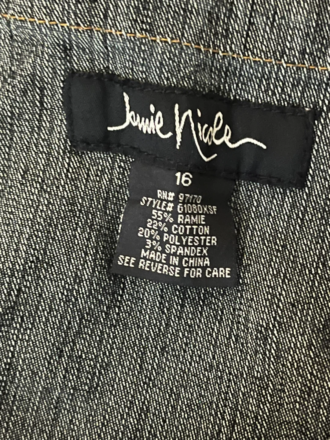 Jamie Nicole denim pinafore dress - size 16 - photo 5