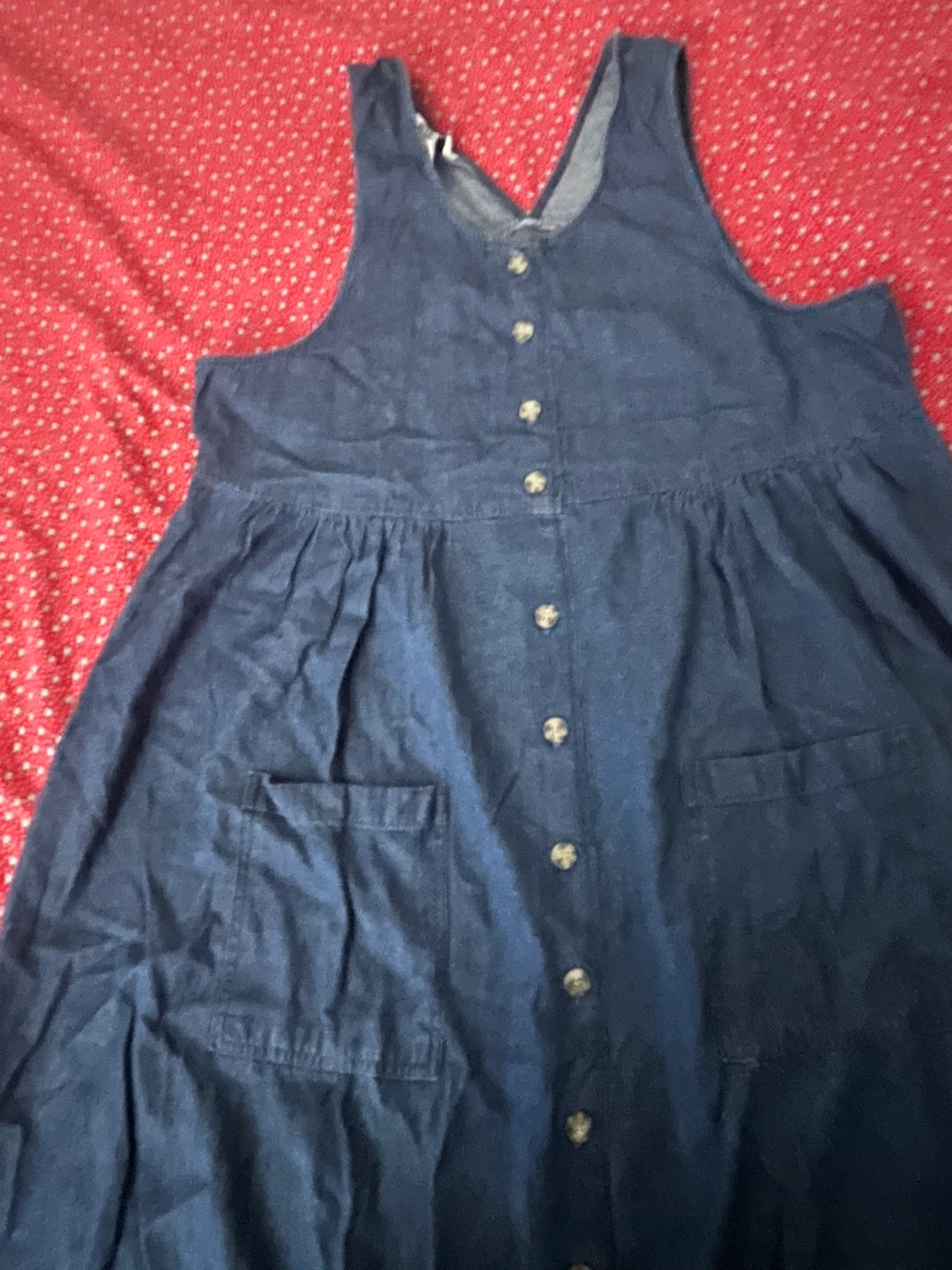 Vintage Mainstreet Blues Denim Pinafore Dress Size A4 - photo 3