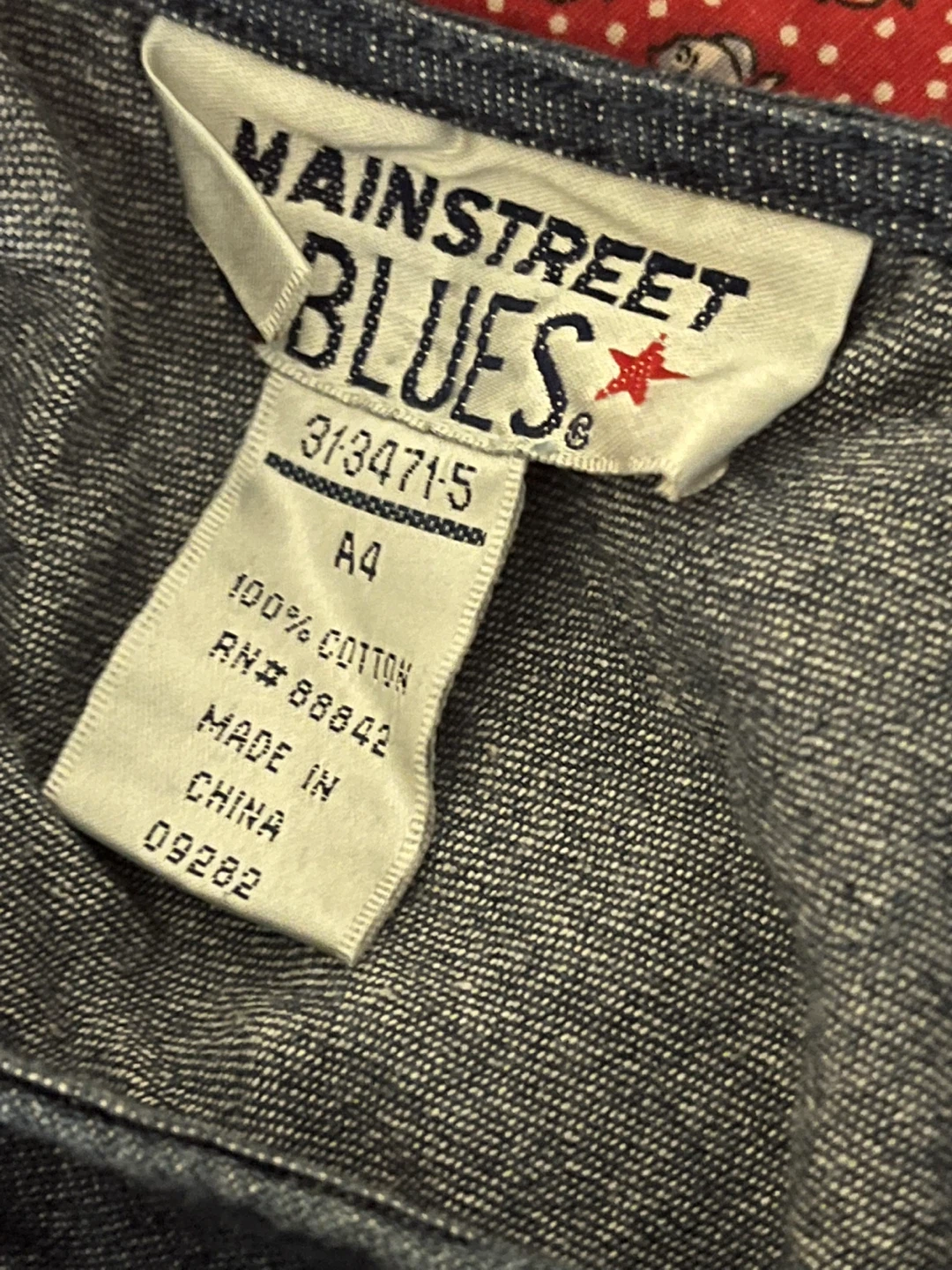 Vintage Mainstreet Blues Denim Pinafore Dress Size A4 - photo 4