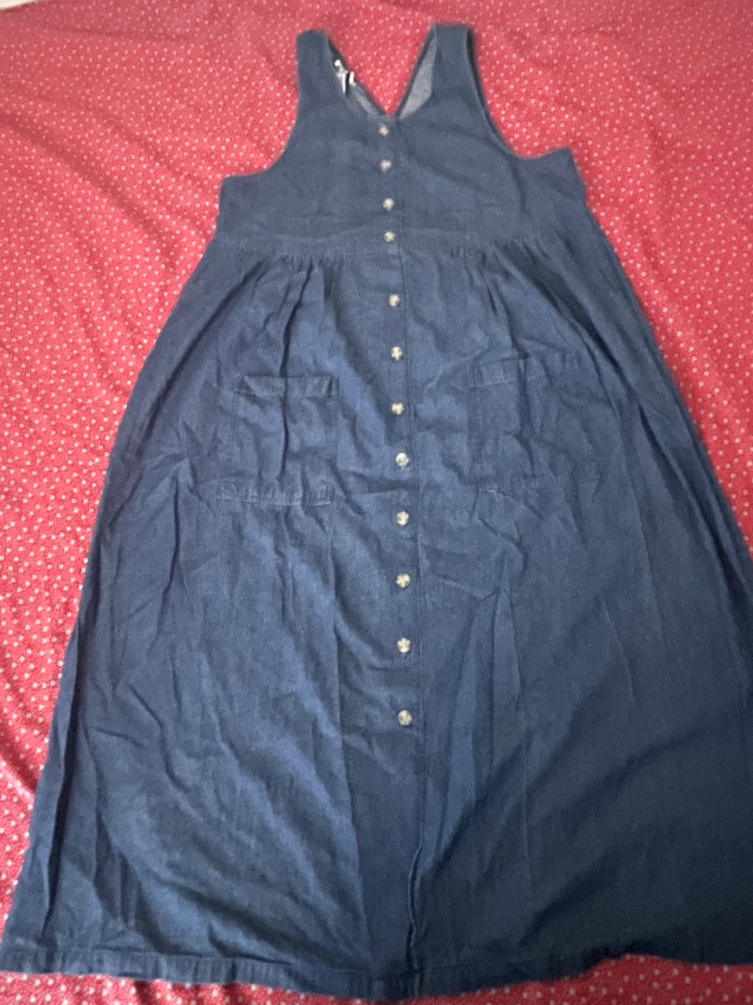 Vintage Mainstreet Blues Denim Pinafore Dress Size A4