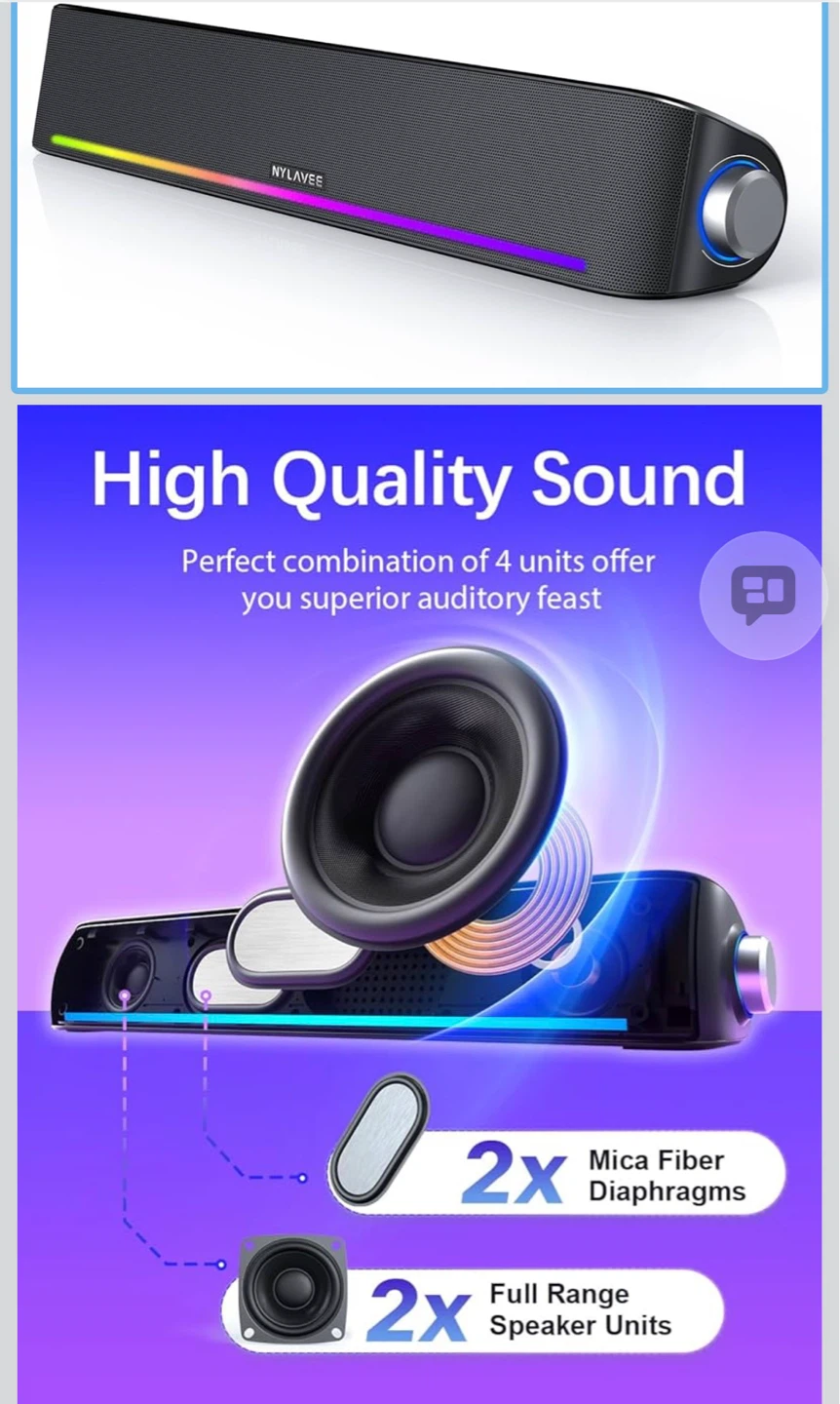 NYLAVEE Bluetooth Soundbar Speaker