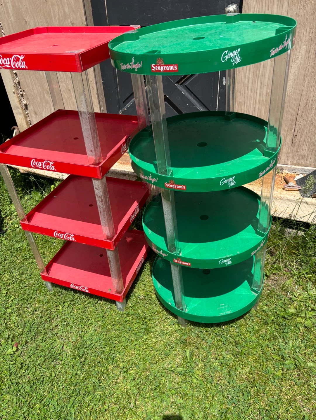 Coca-Cola & Seagram's Ginger Ale Display Stands