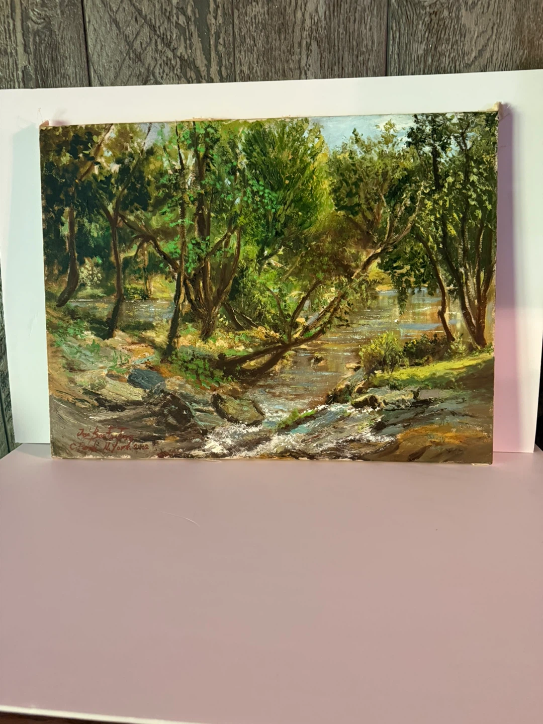 Painting on canvas signed