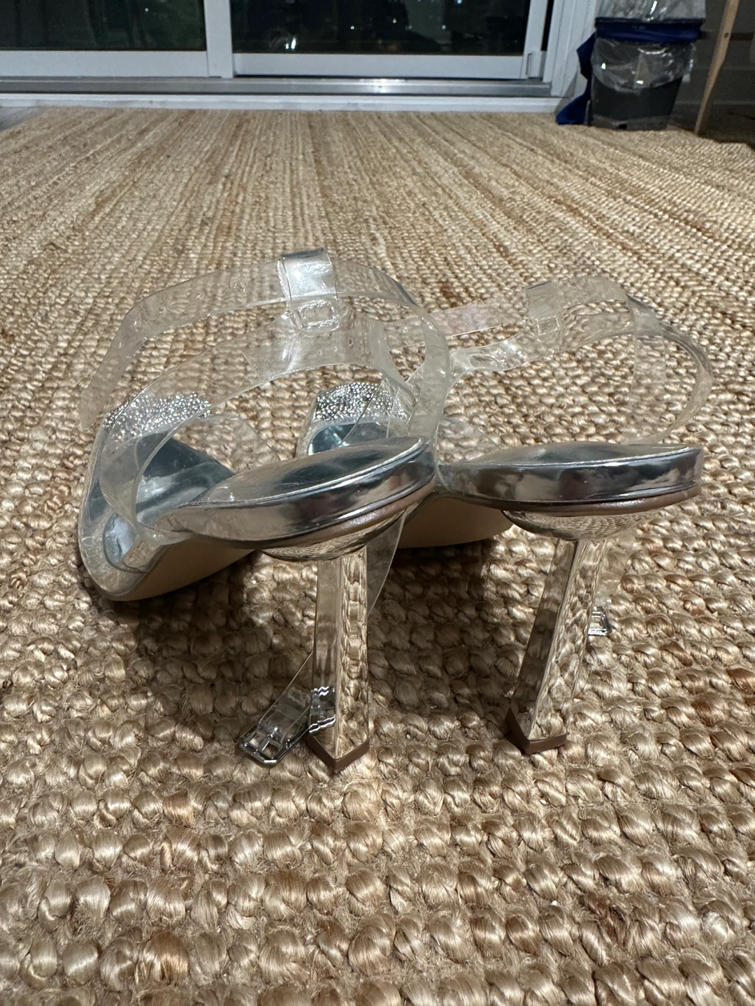 Clear Silver Heart Heels - photo 2