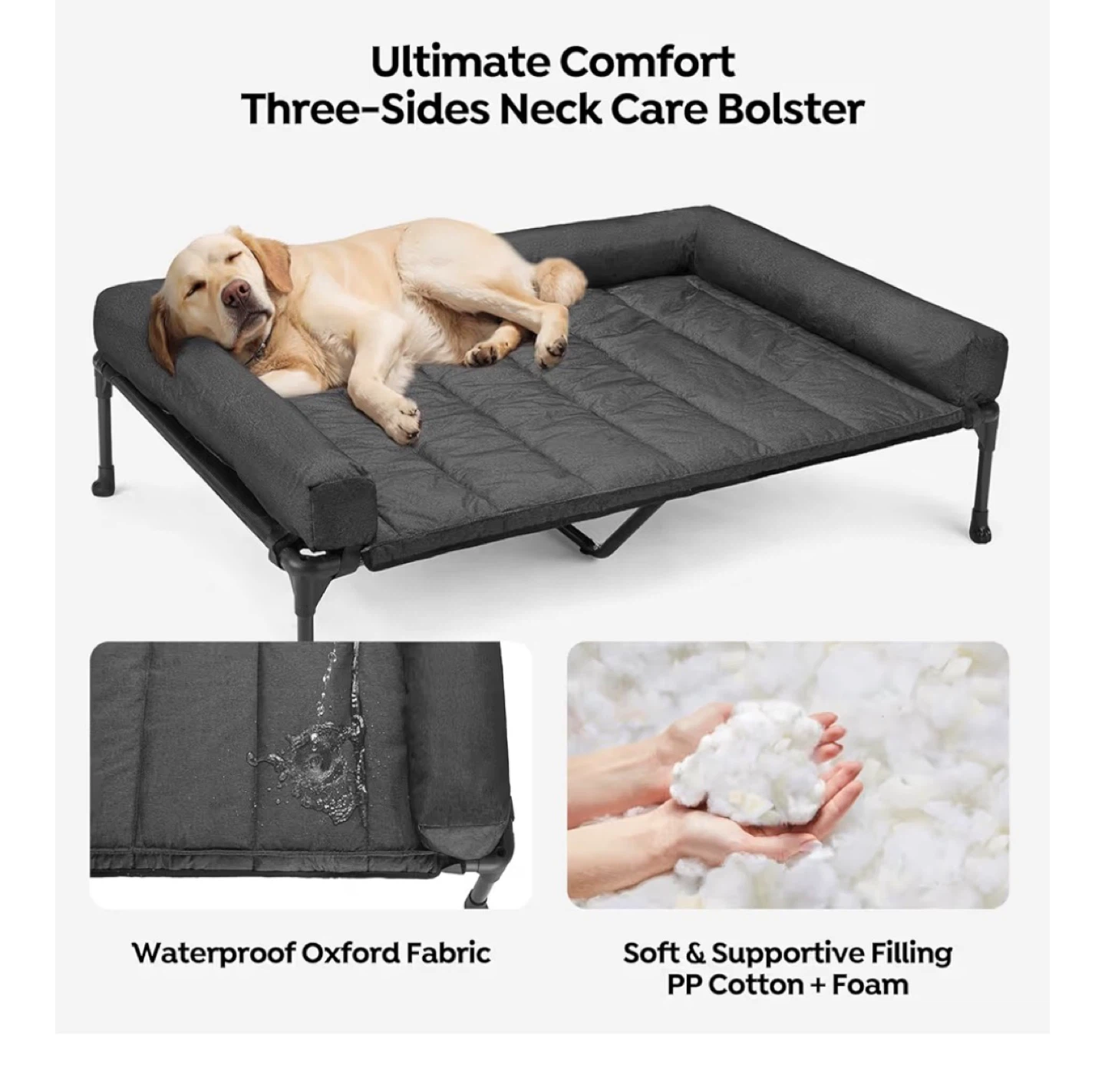 X-Large Ultimate Comfort Dog Bed - Waterproof & Raised - photo 3