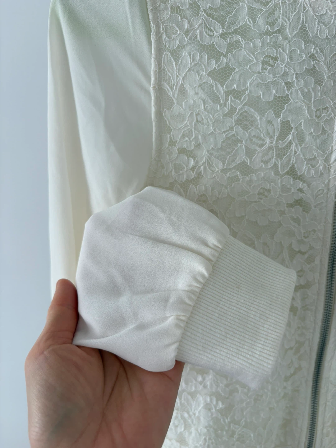 Japanese brand INGNI White Lace Bomber Jacket - photo 3