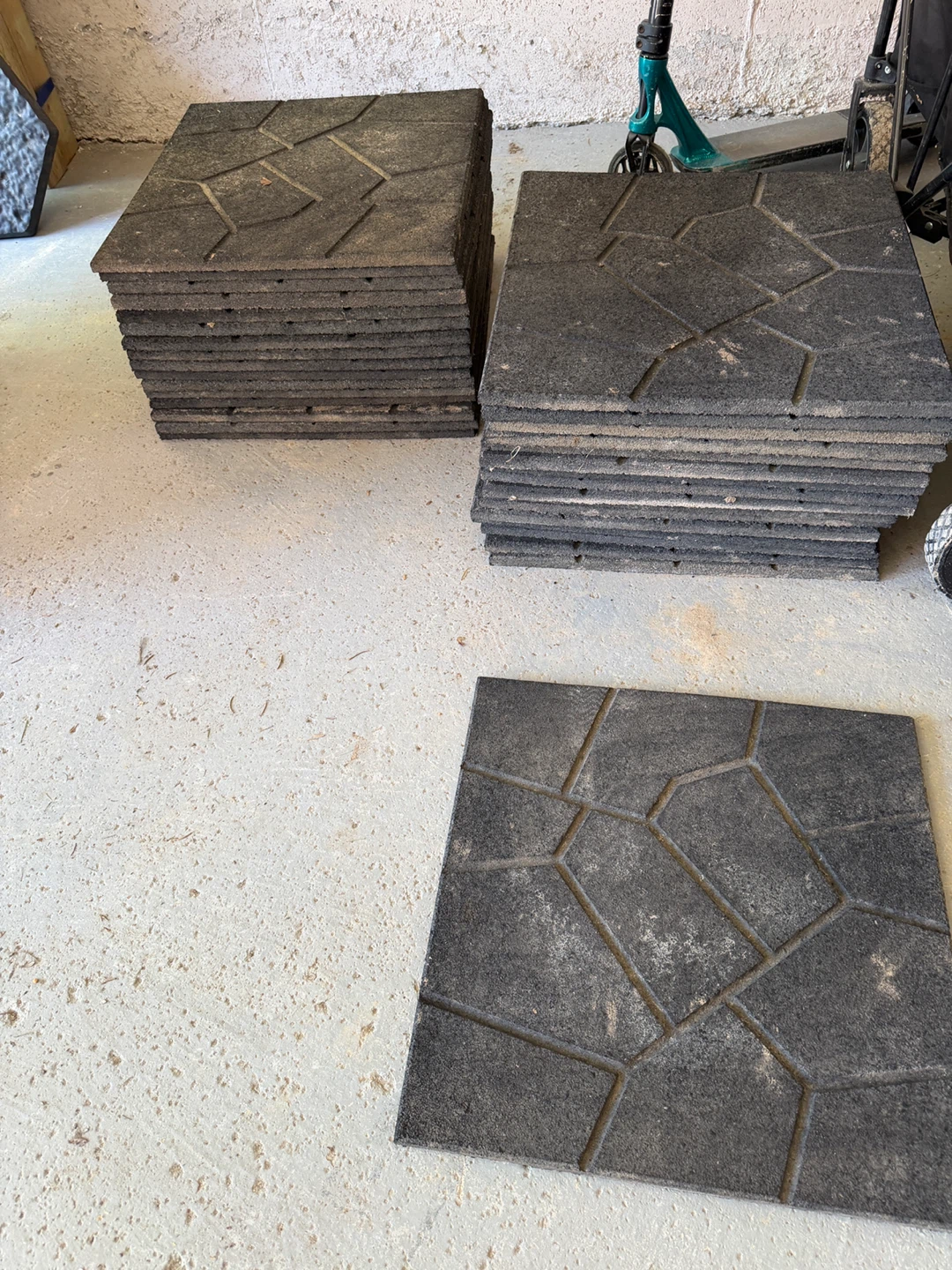 33 Rubberific Rubber Pavers Dual-Sided Grey Stepping Stone