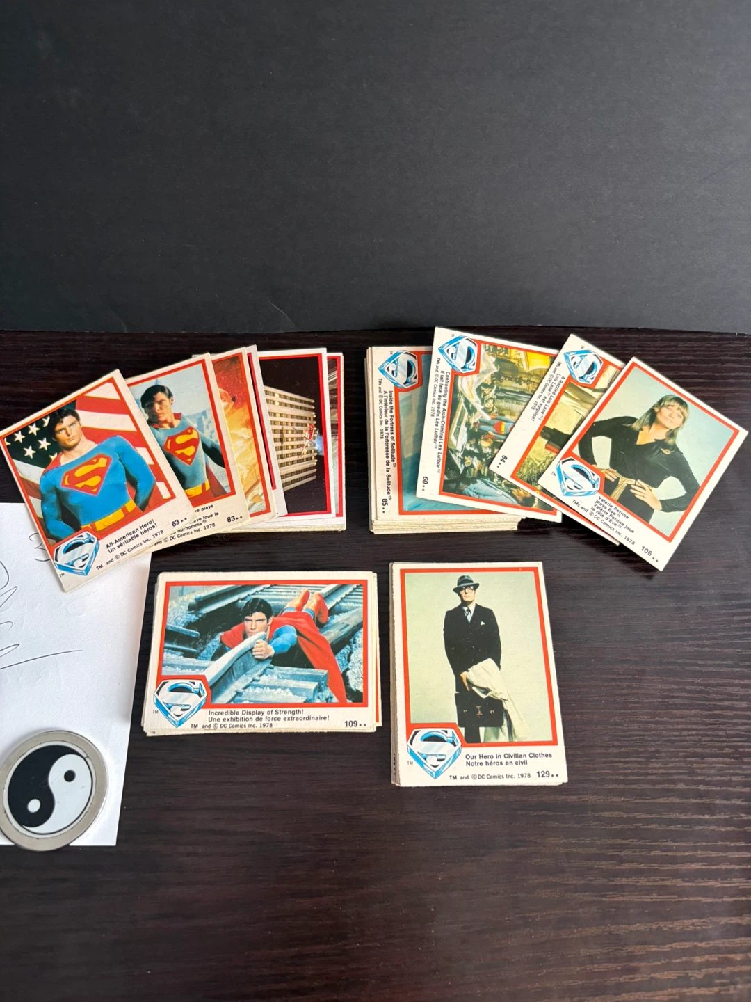 Superman Trading Cards Lot (1978)