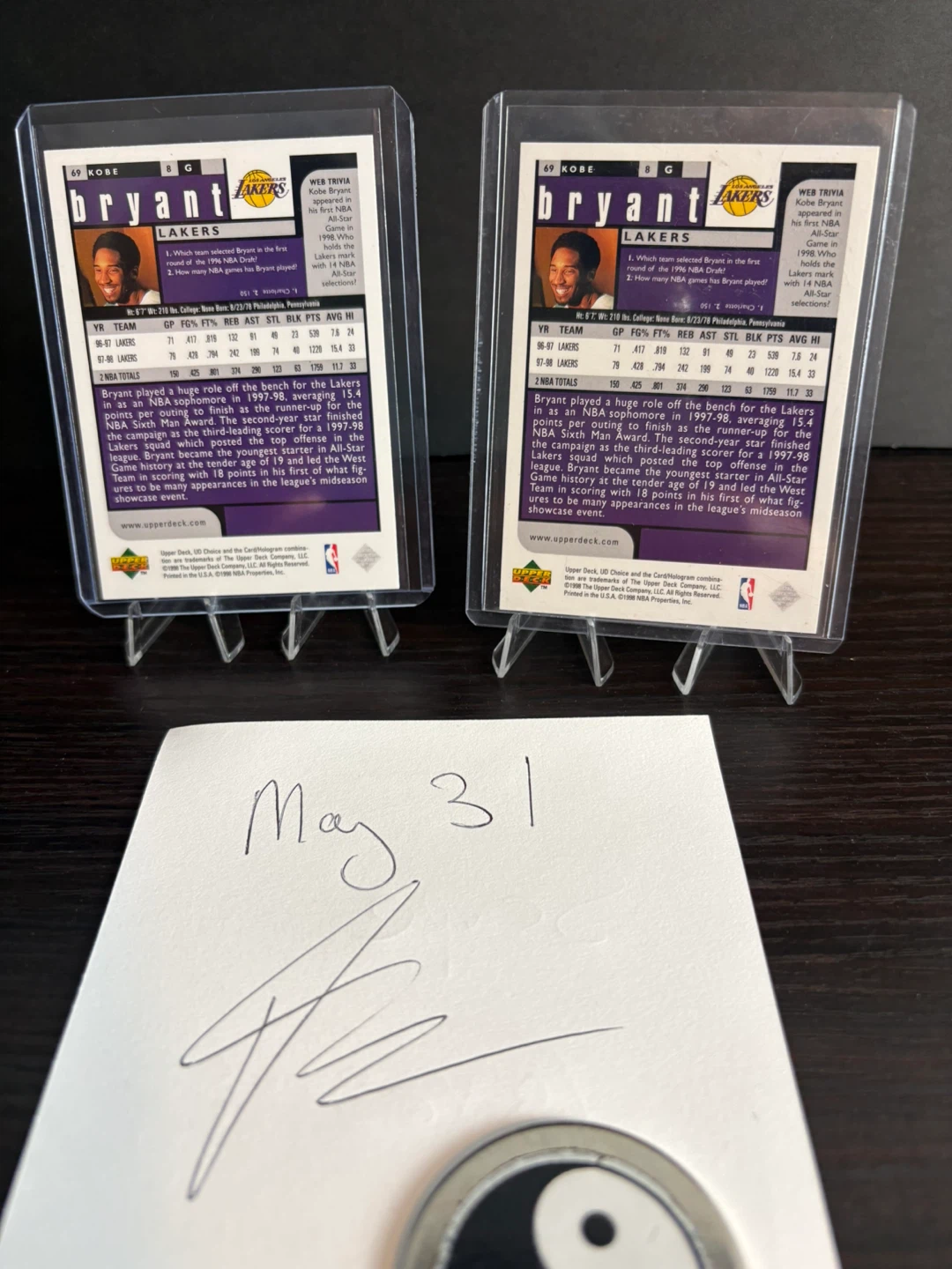 2 Kobe Bryant 1997-98 Upper Deck Cards - photo 2