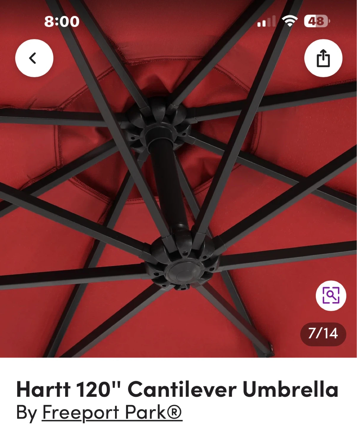 Freeport Park Hartt 120" Cantilever Umbrella - photo 3