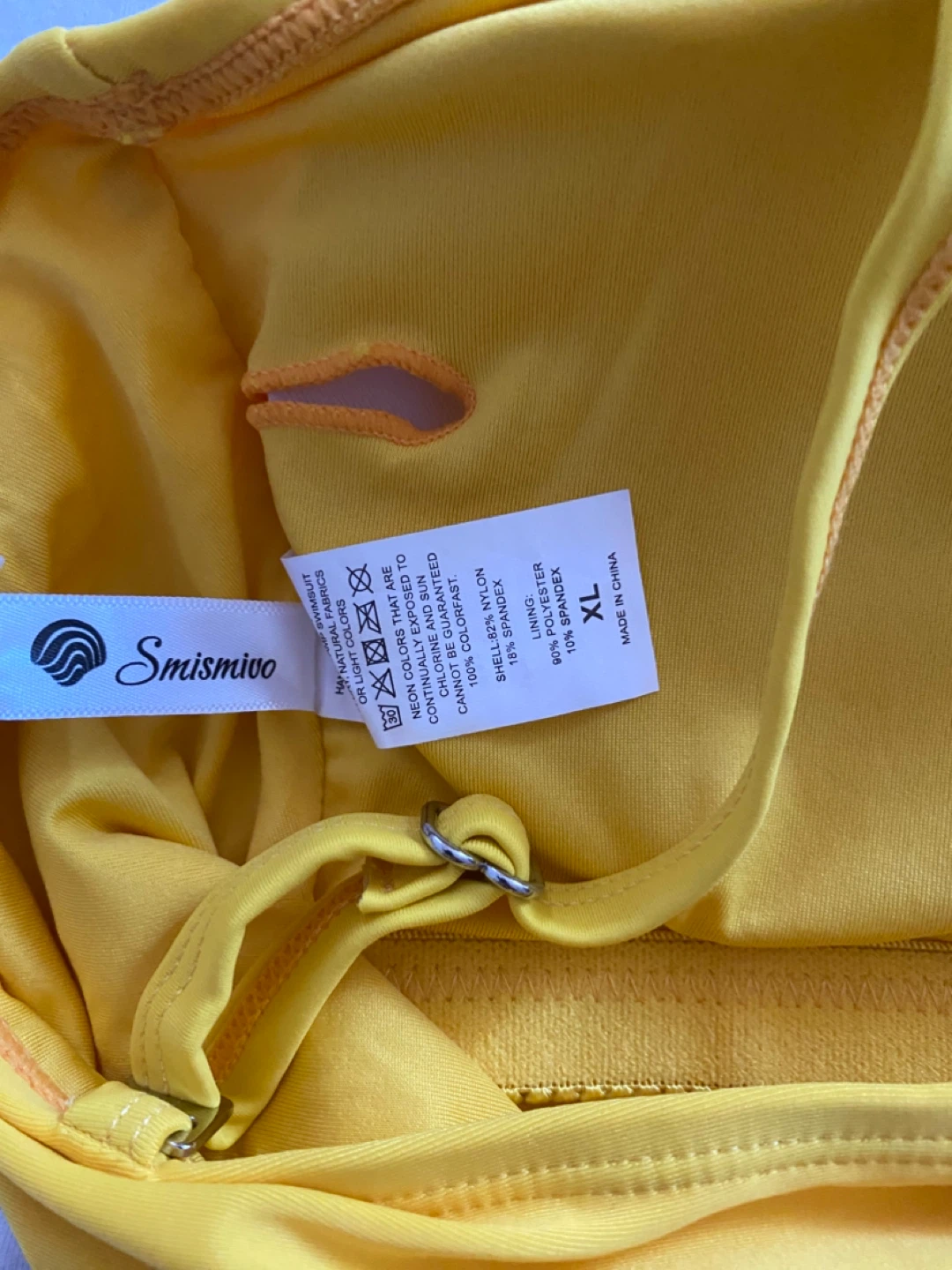 Smismivo Women's Yellow Ruched One-Piece Swimsuit XL - photo 3