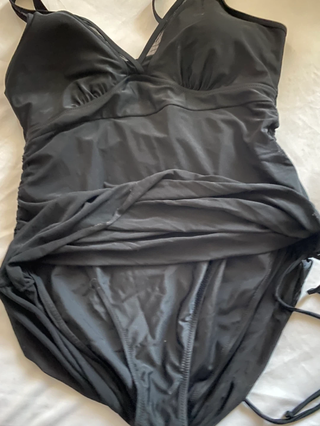 Black Ruched Swimsuit - photo 4