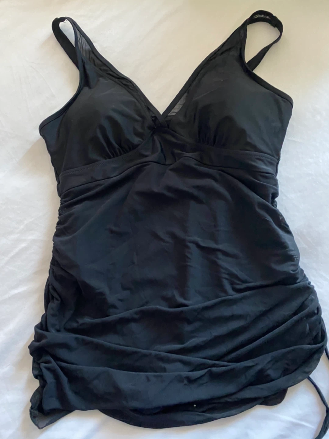 Black Ruched Swimsuit