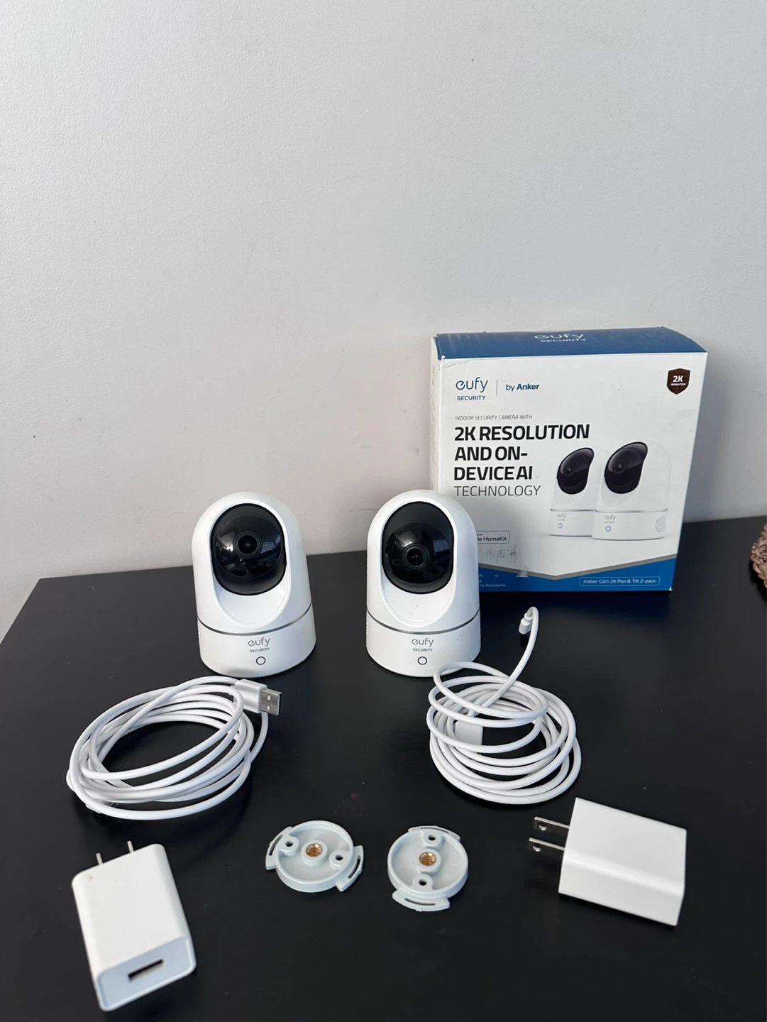 Eufy Security Indoor Security Cameras 2K Pan & Tilt (2-Pack)