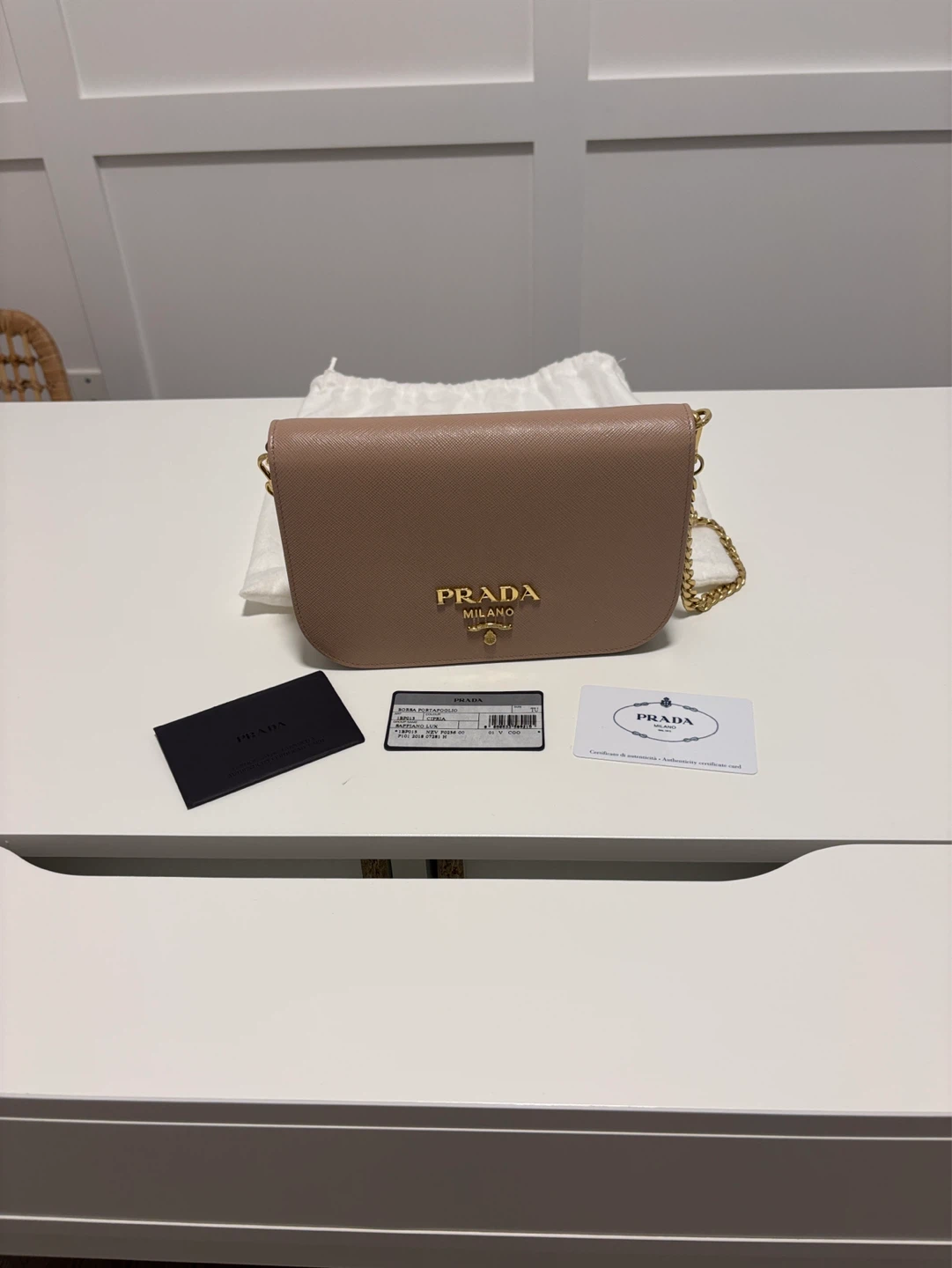 Prada Saffiano Lux Leather Crossbody Bag