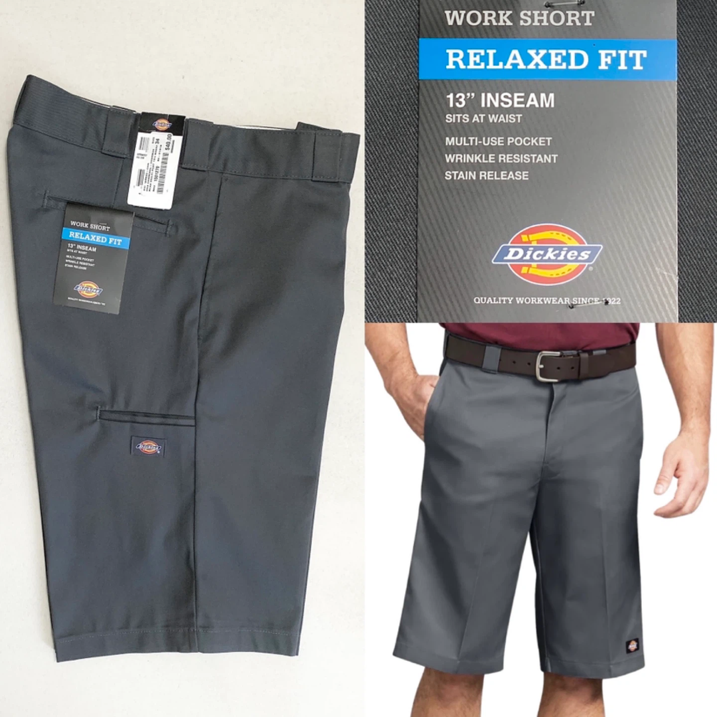 Dickies Mens Shorts Size 30, 34, 38 Relaxed Fit 13” Inseam NEW