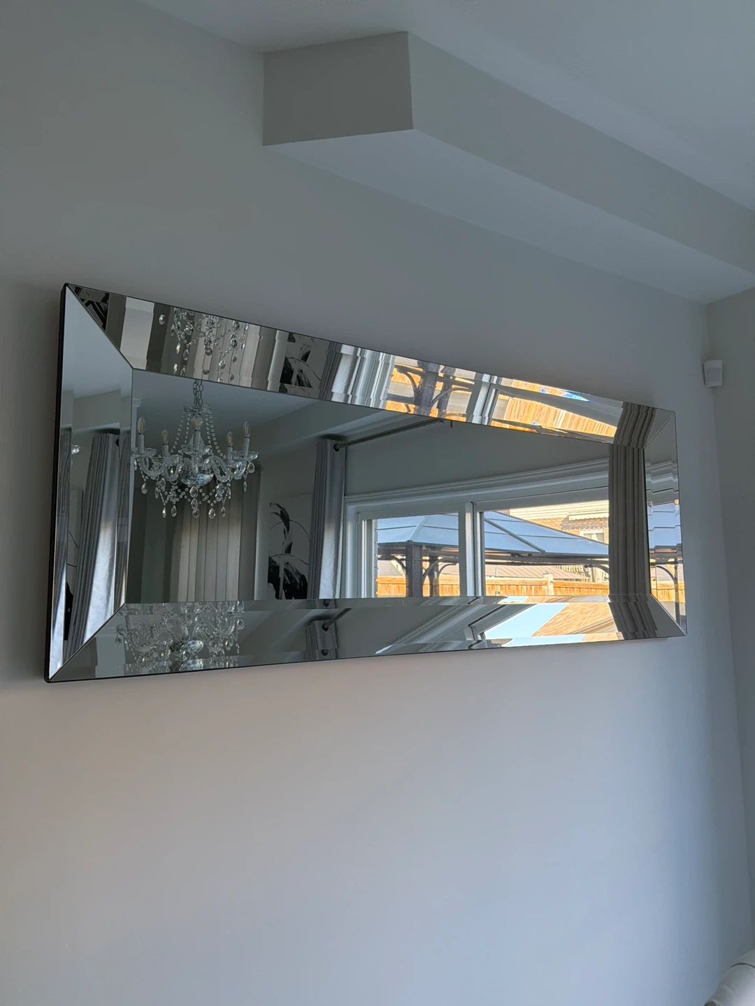 Large Rectangular Bevelled Wall Mirror - photo 2