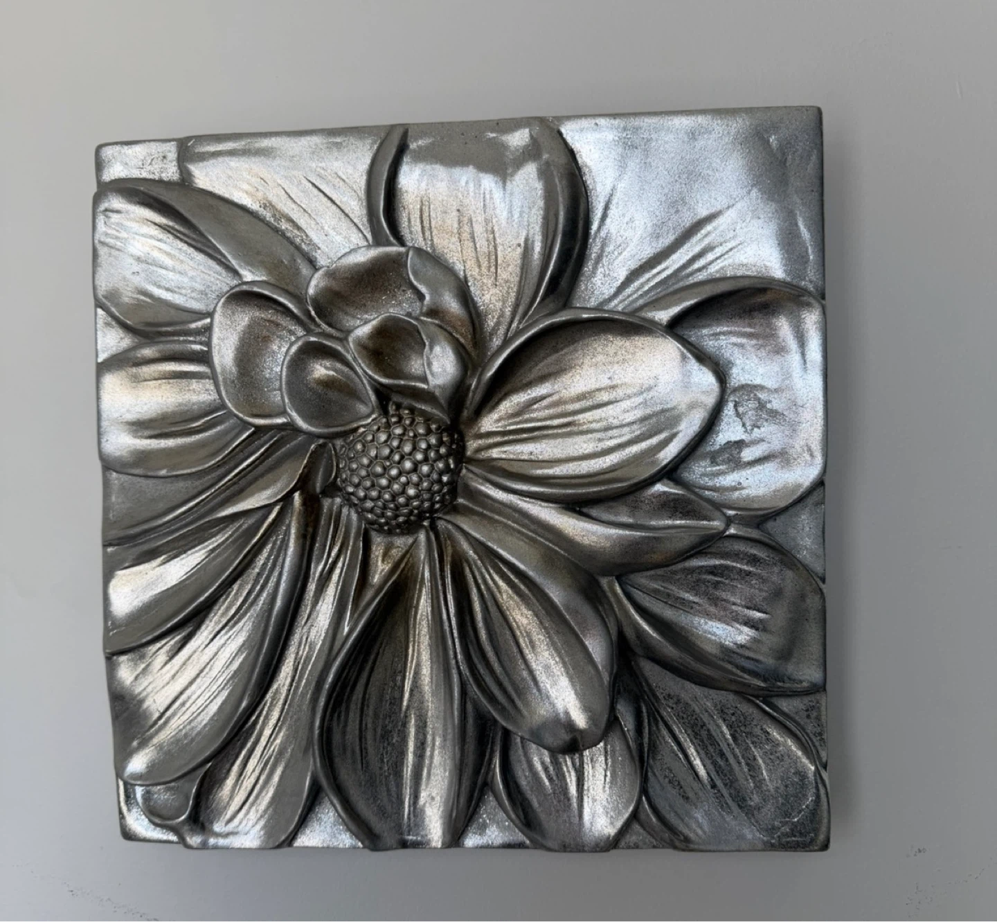 Silver Floral Wall Art
