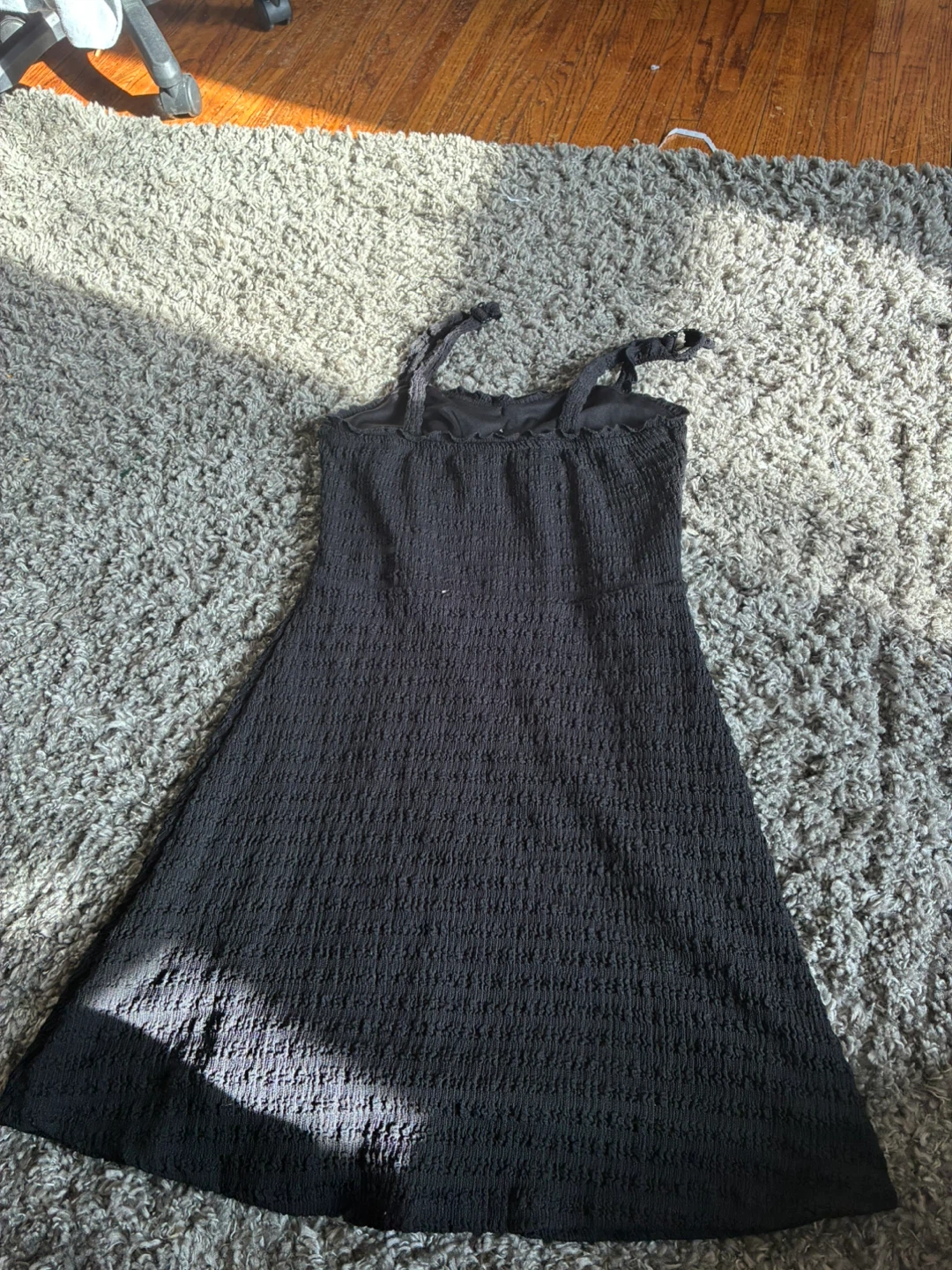 No Boundaries Black Smocked Button-Up Dress - photo 4