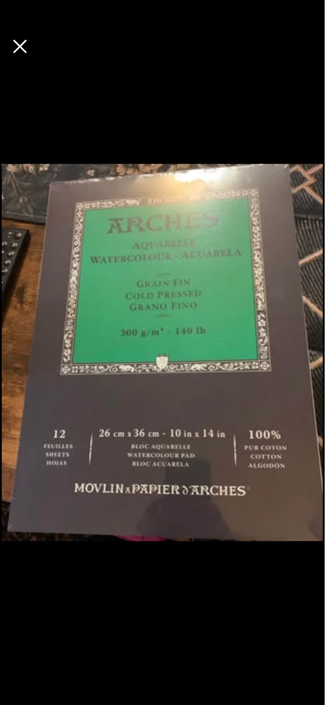 Arches Watercolor Pads, Cold Press, 12 Sheet pads paper 10x14