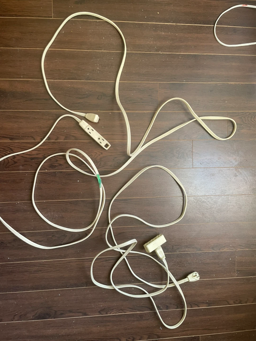 White Extension Cord with Multiple Outlets