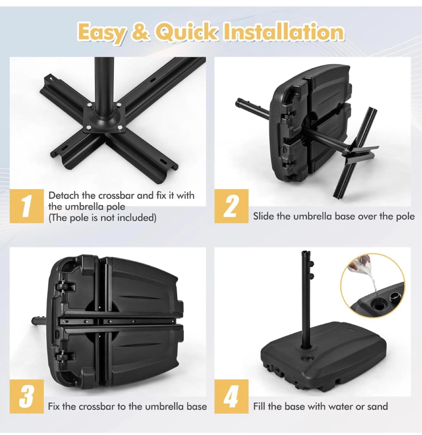 Giantex Offset Patio Umbrella Base - photo 4