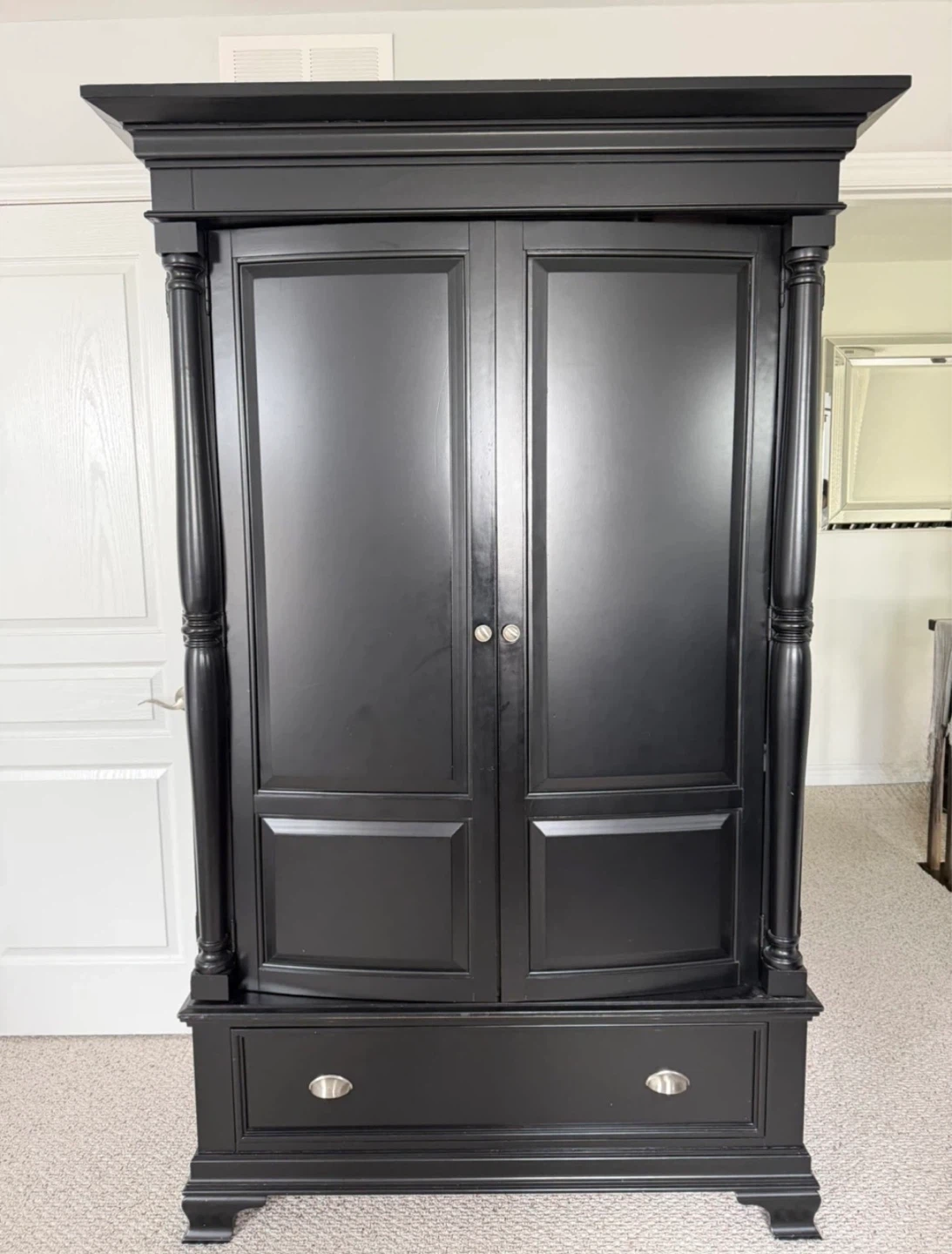 Black Armoire with Drawers