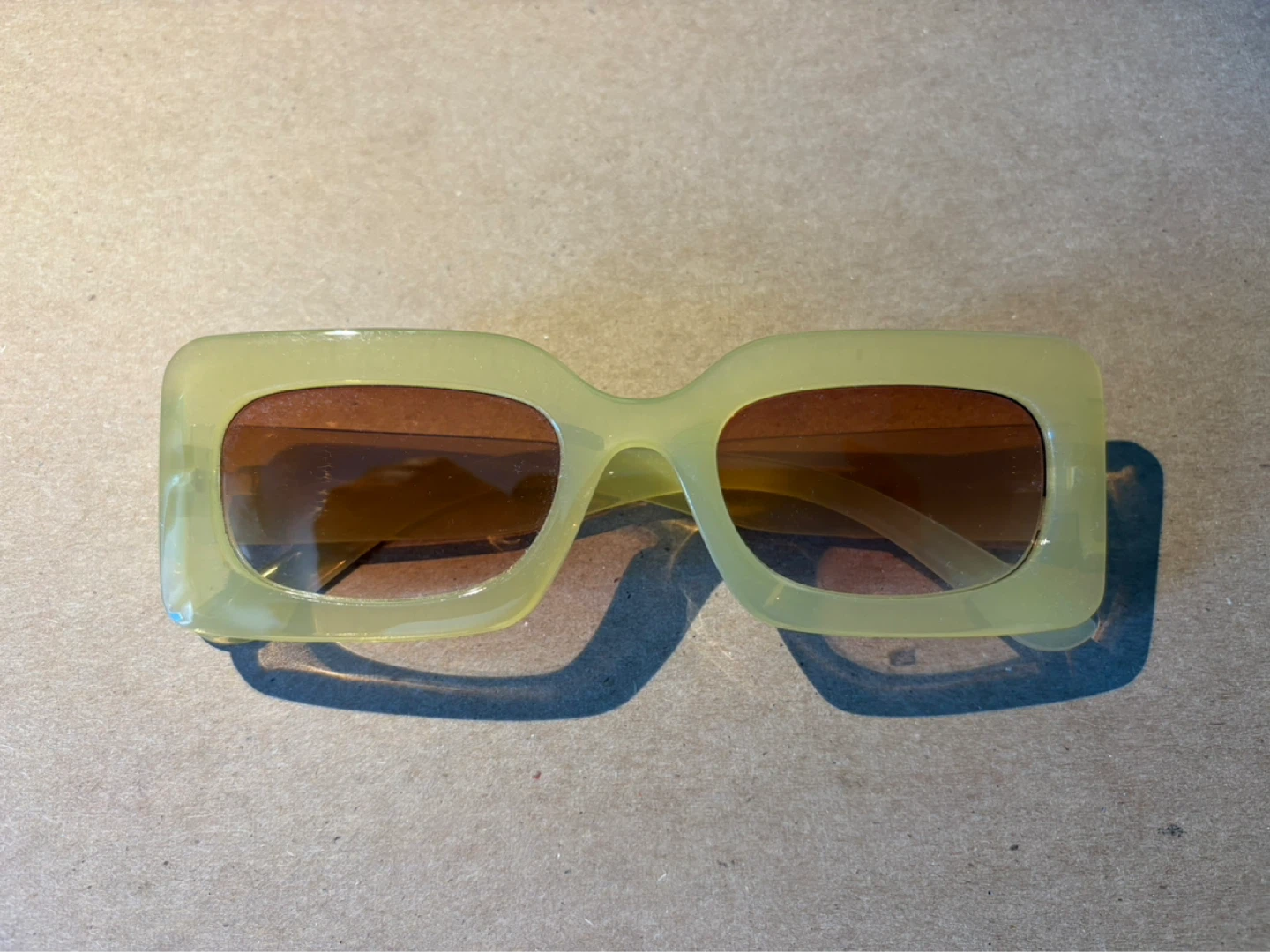 Rectangular Sunglasses - Light Green