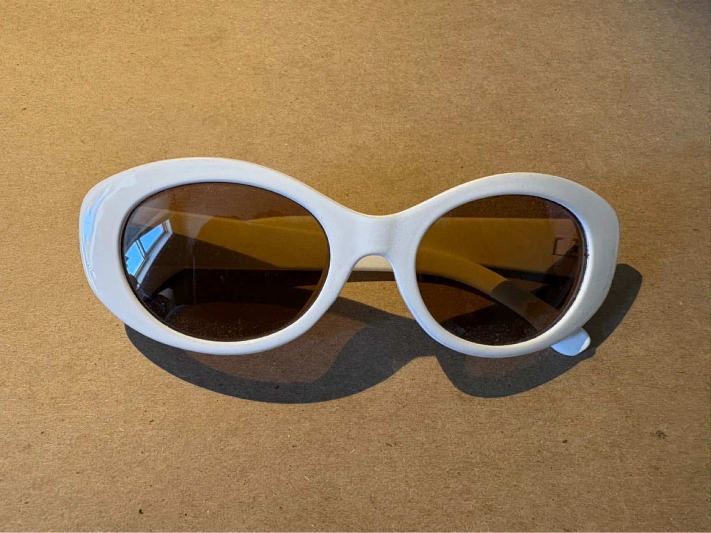 White Oval Sunglasses
