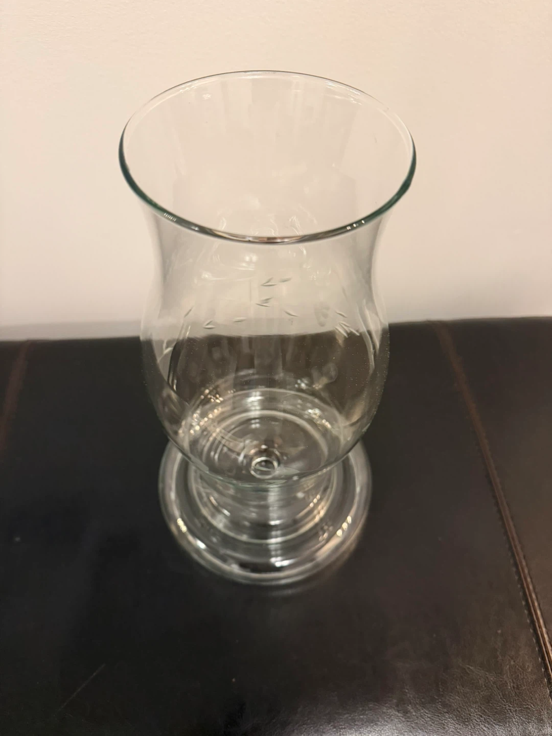Princess House Crystal Etched Hurricane Lamp Candle - photo 2