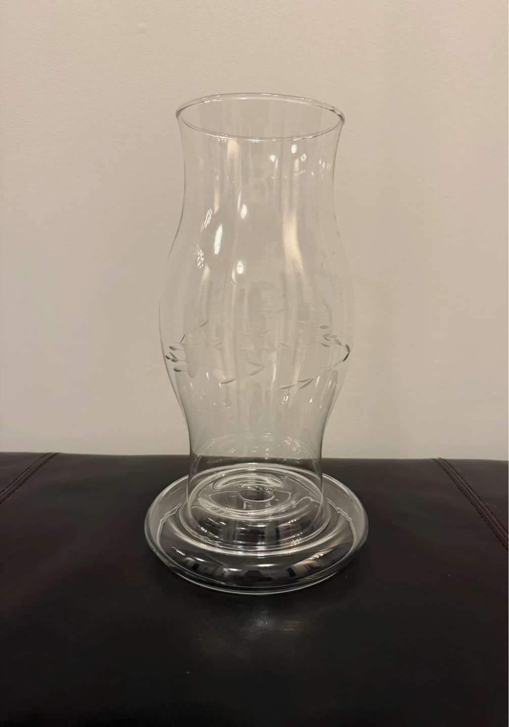 Princess House Crystal Etched Hurricane Lamp Candle - photo 3
