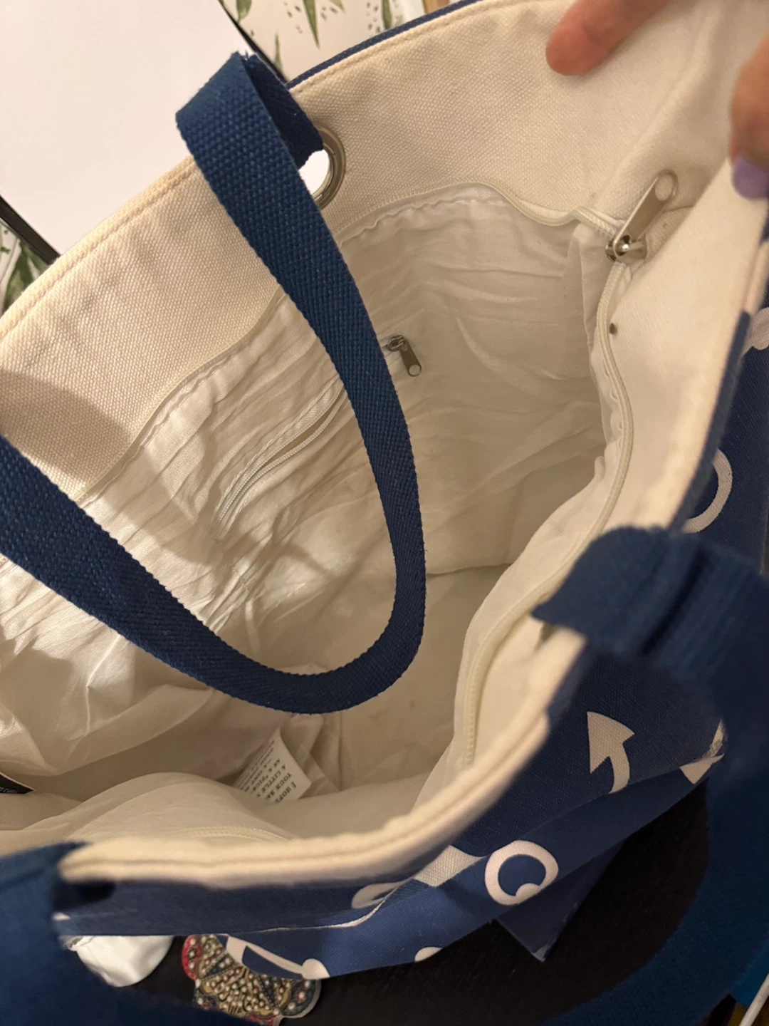 Blue Anchor Print Tote Bag - photo 3